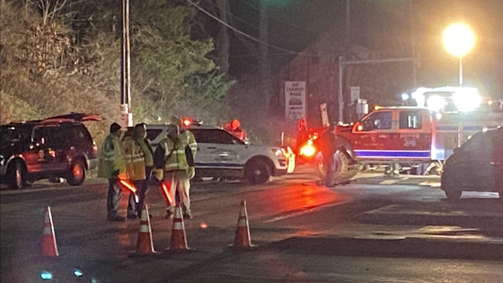 The crash happened around 6:30 p.m. Sunday night along Routes 611 and 715.