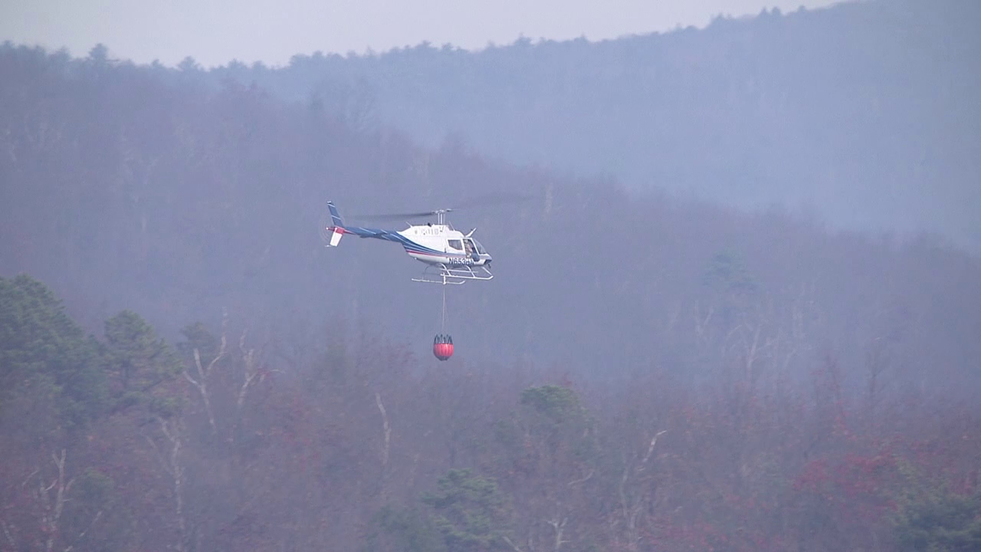 Crews responded to the scene of a brush fire that started late Saturday night on Montage Mountain.