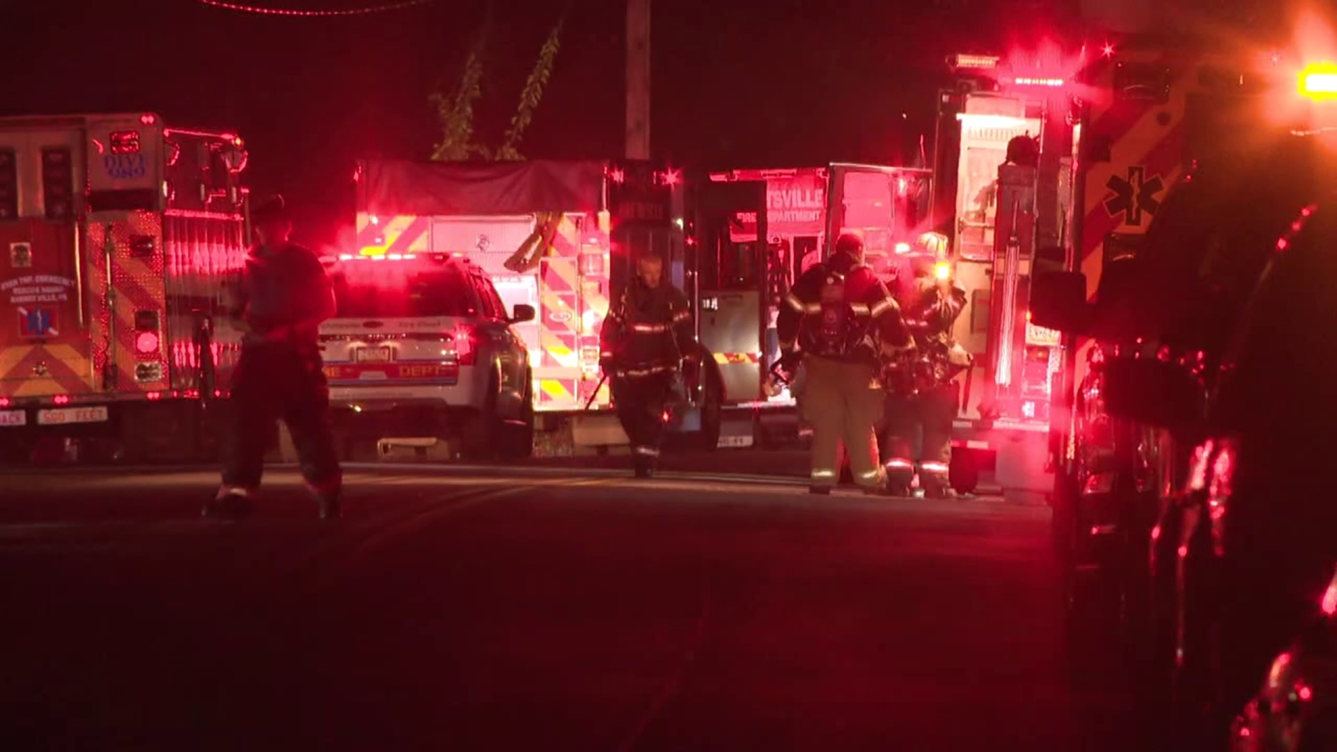 Flames broke out around 9 p.m. Wednesday at Hart Metals Inc. along East Broad Street in Tamaqua.