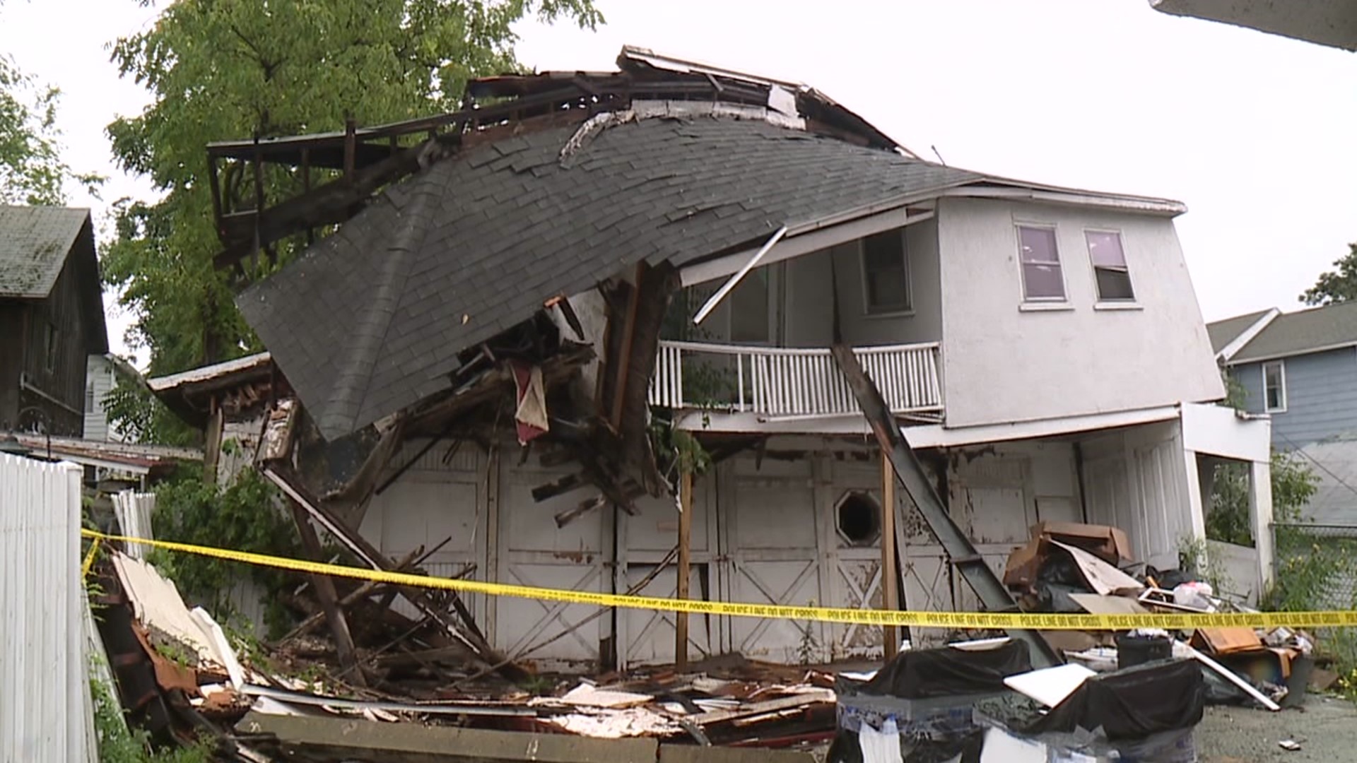 The house on Deacon Street came down on Monday during heavy rain.