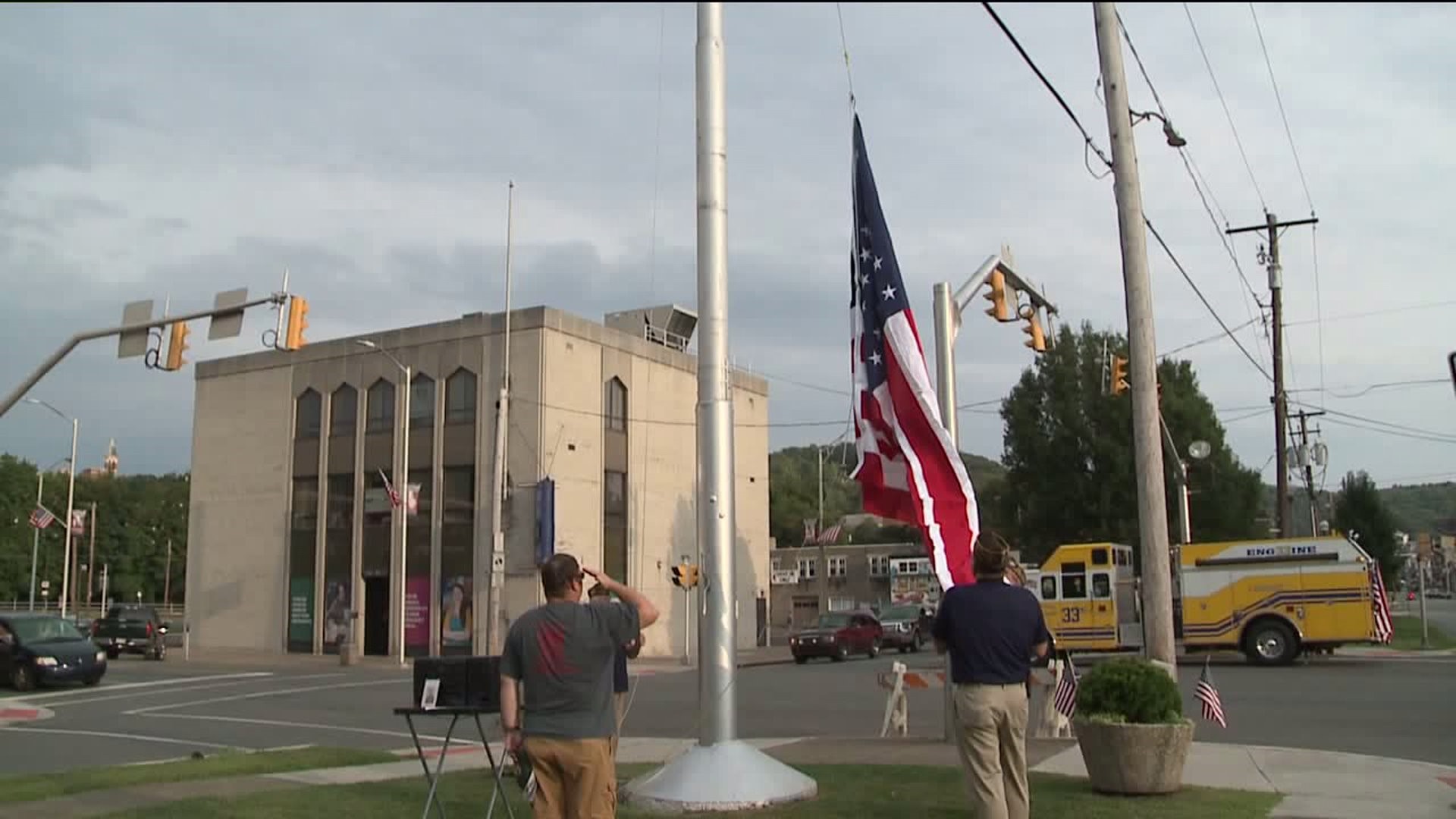 American Flag Replaced in Shamokin After Being Stolen