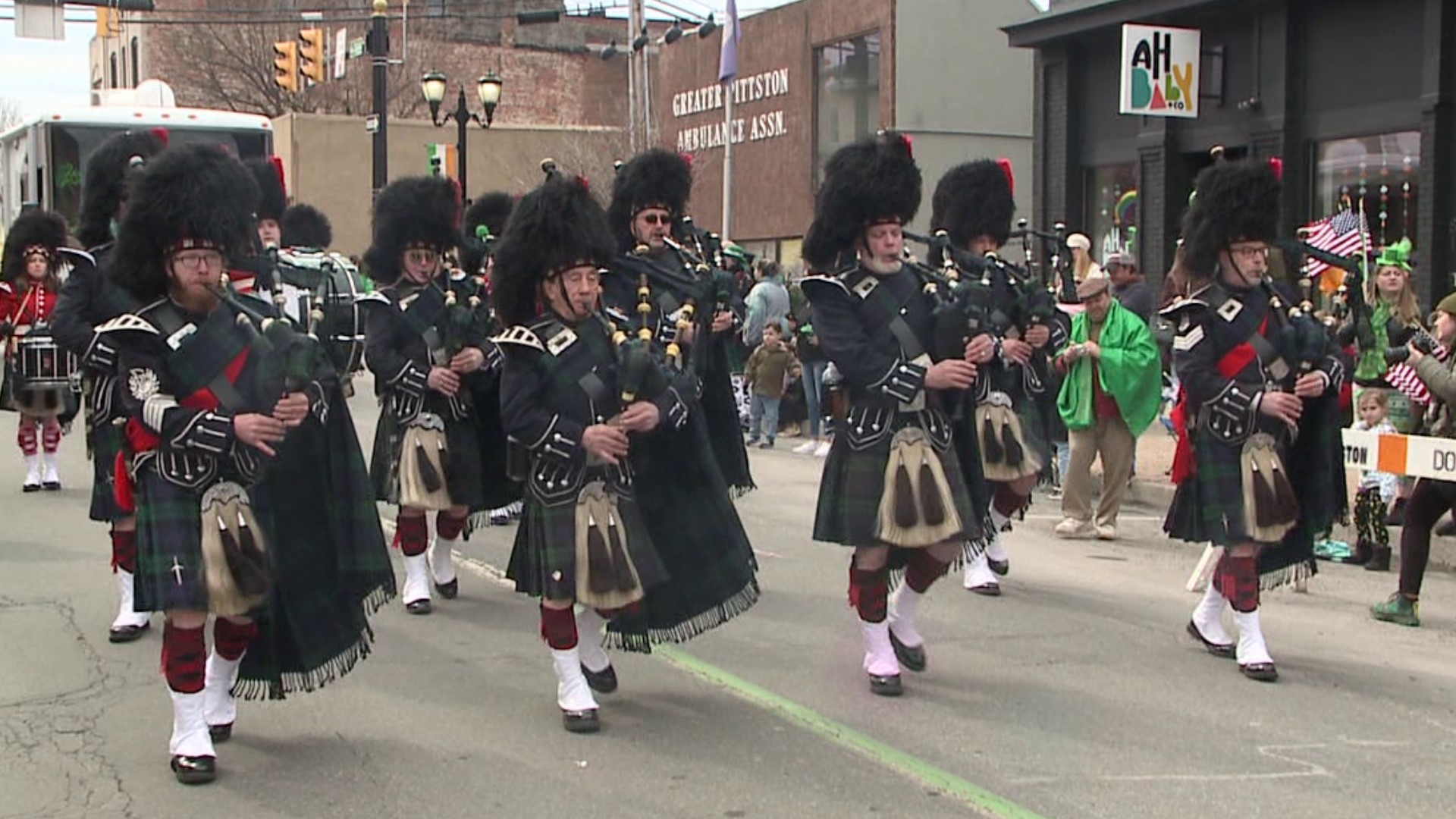 After a year off, parade-goers were happy to see the streets of Pittston filled with green again.