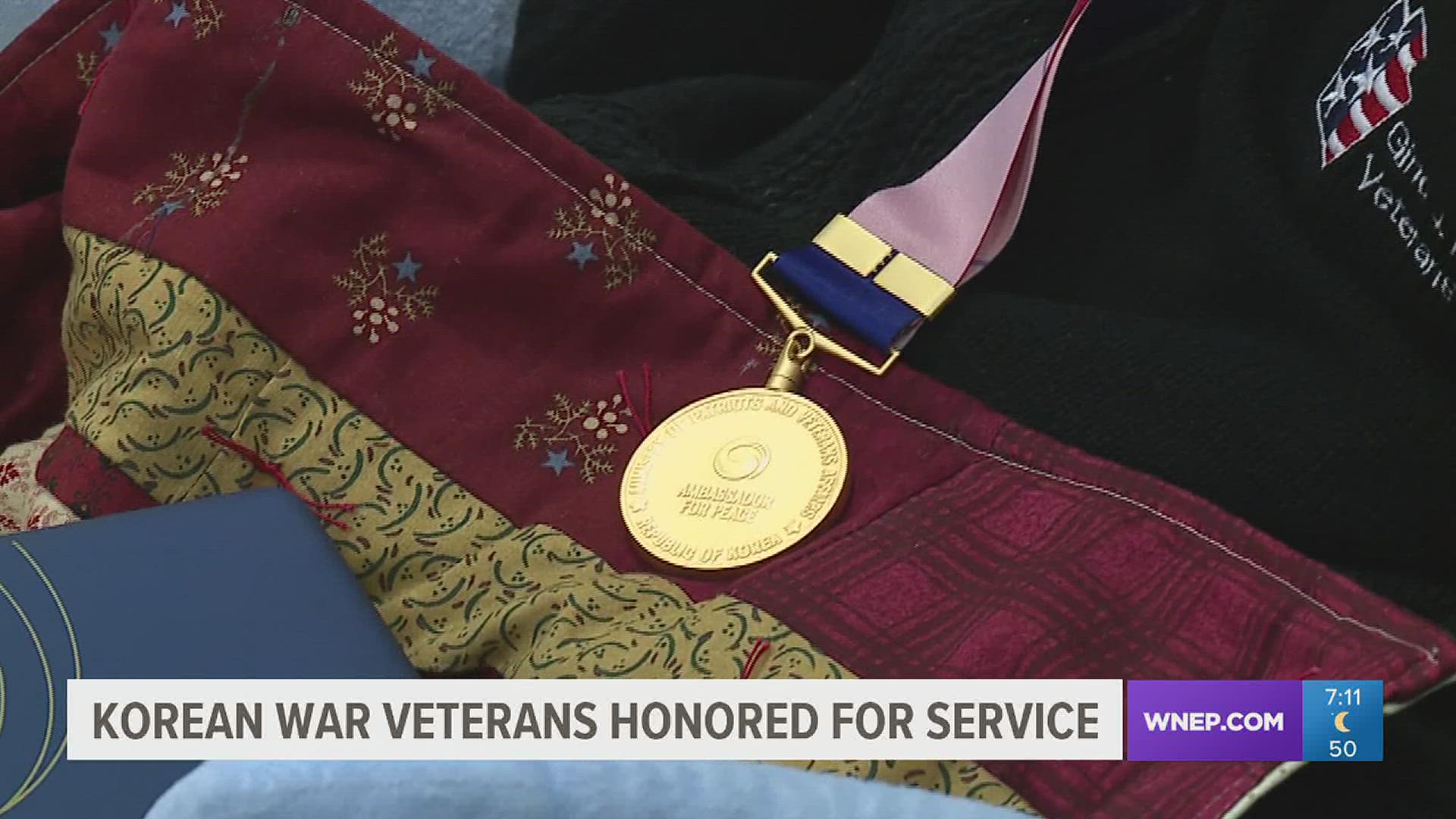 Medals were given to local vets who served in the Korean War.