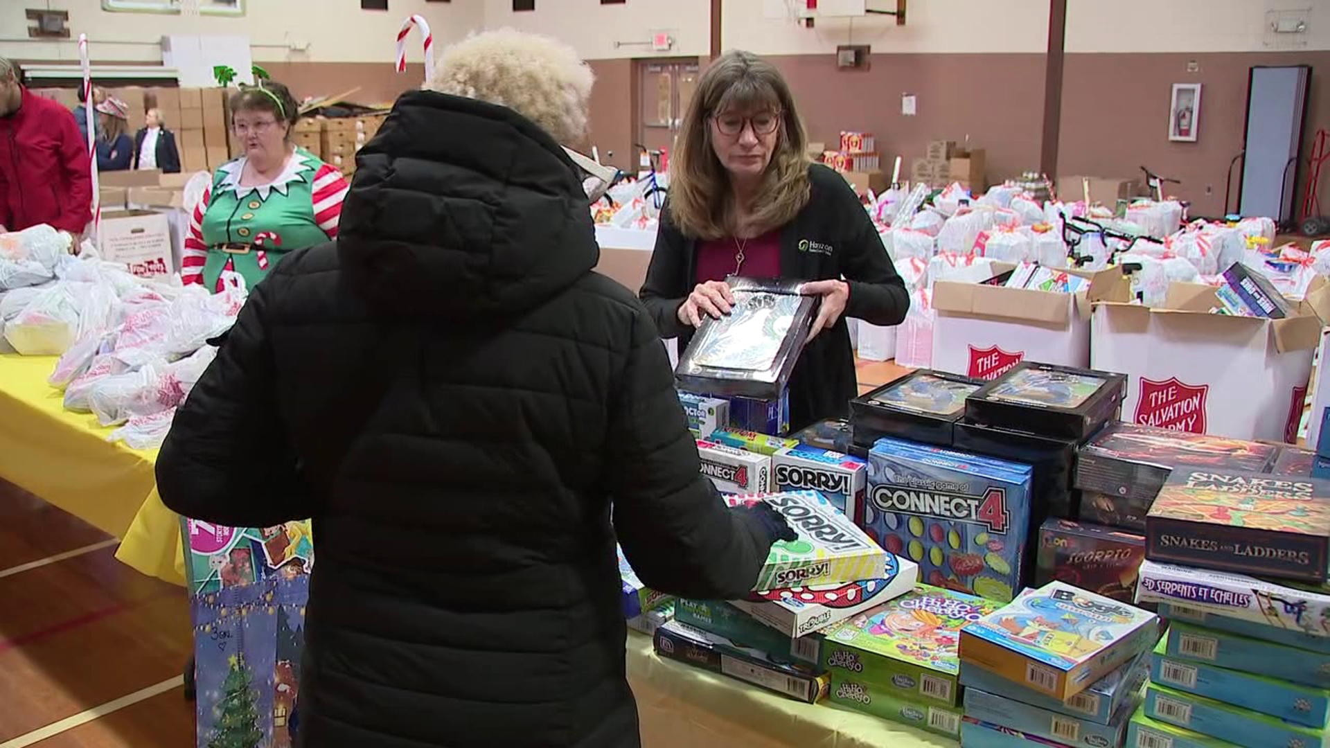 Newswatch 16's Mackenzie Aucker stopped by their food and toy distribution Wednesday morning.