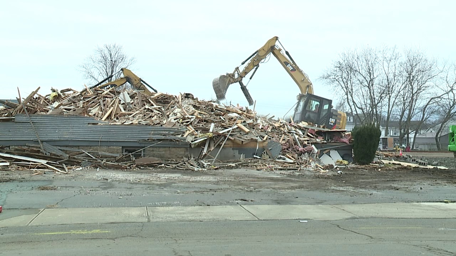 A home was demolished on Wyoming Avenue Tuesday to make room for a new Sheetz location.