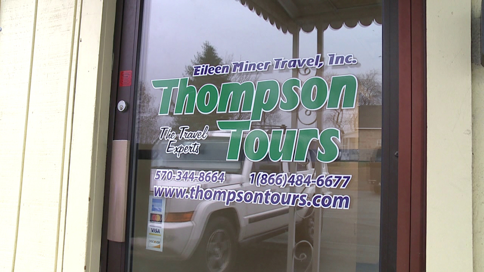 Eileen Miner, a travel agent for Thompson Tours, is facing multiple charges, including theft, receiving stolen property, and related charges.