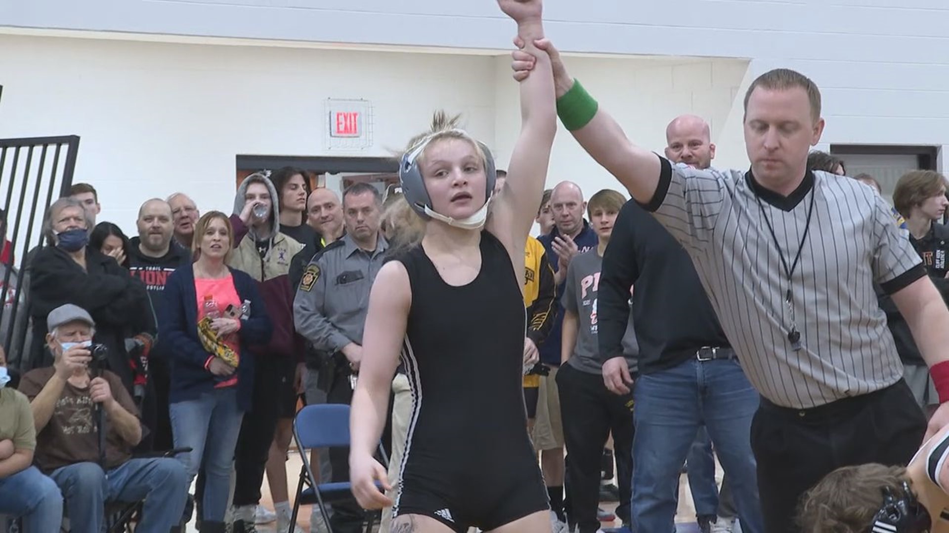 Lake-Lehman's Lexi Schechterly Made History at the District II Wrestling Championships