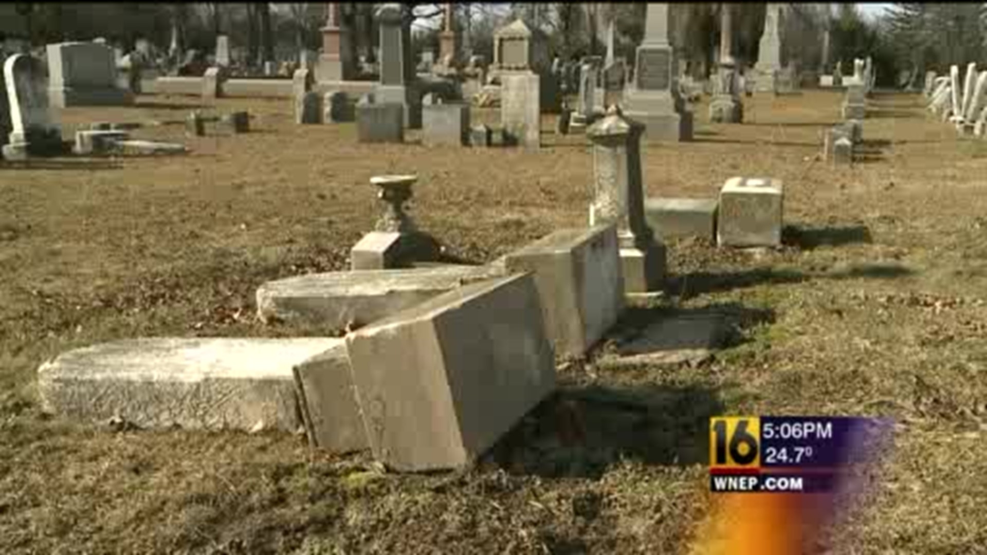 Lewisburg Cemetery Vandalism Discovered