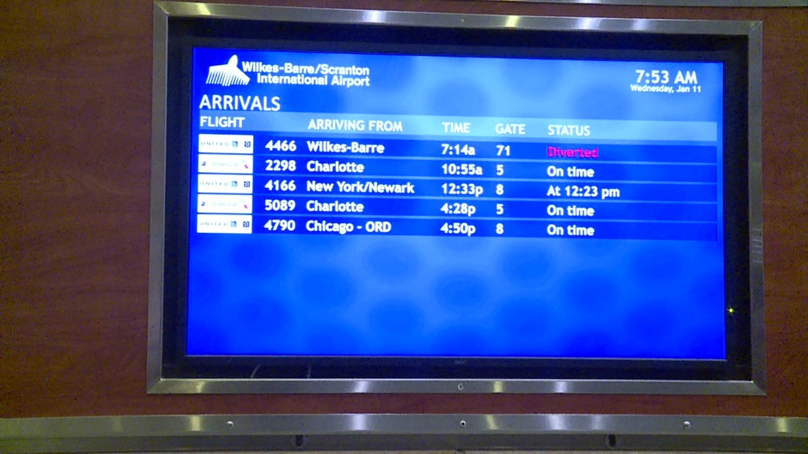 Flights resume at WilkesBarre Scranton International Airport