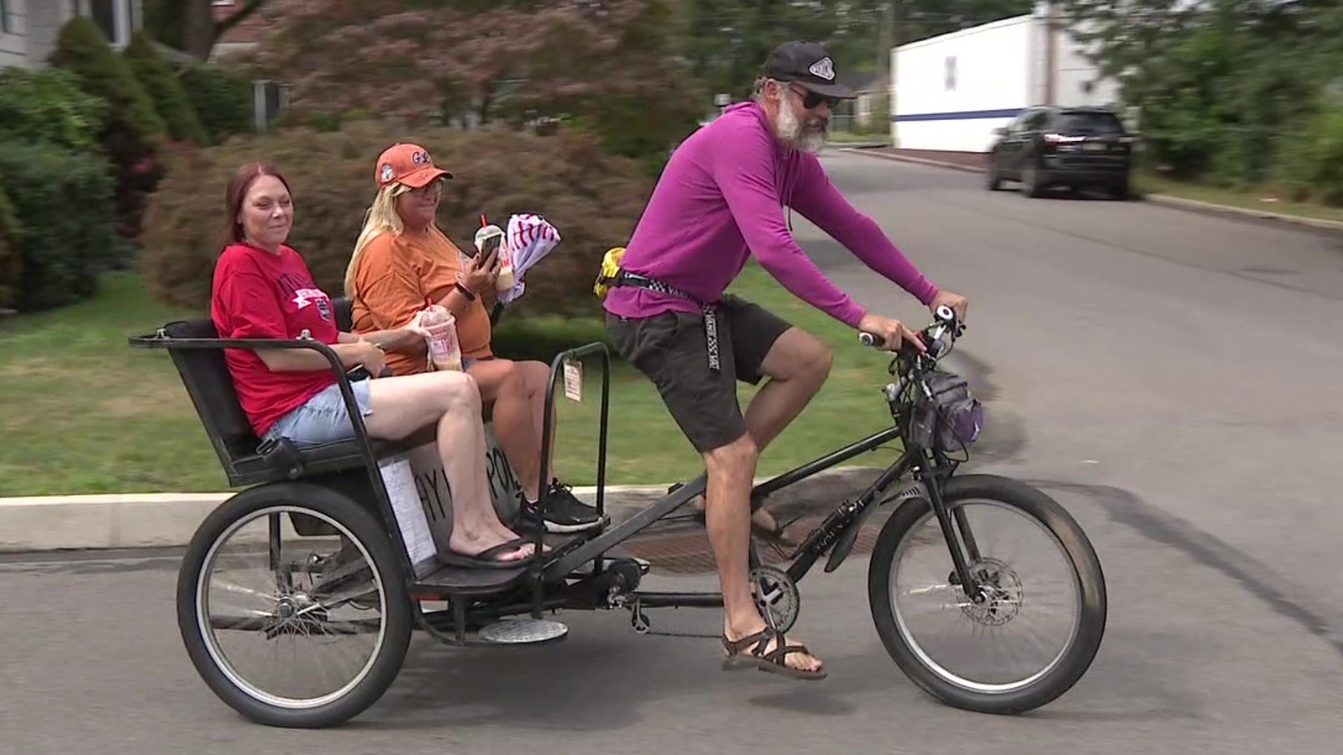 Two men from Oklahoma drive pedicabs for a living and brought their business to Lycoming County.