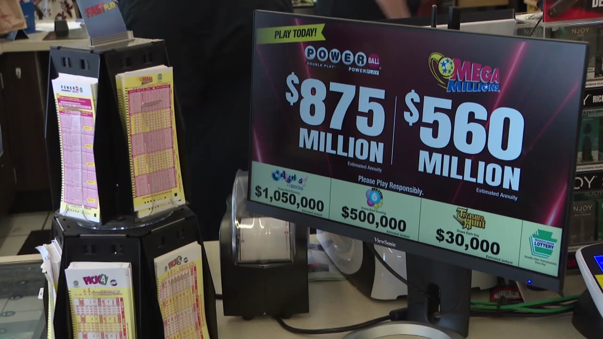 With Powerball being at $875 million and Mega Millions at $560 million, there is plenty of money to win.