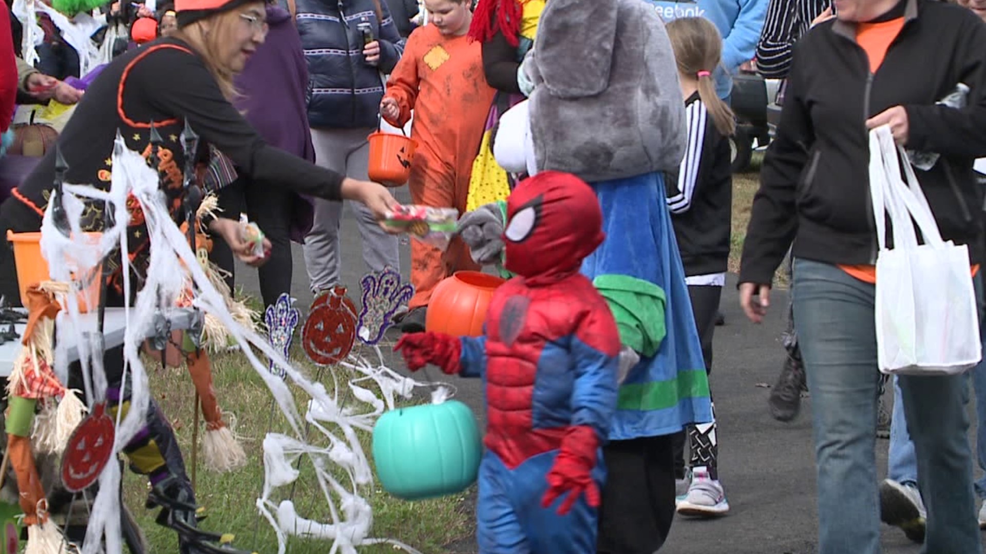 Organizers say they wanted to create a safe space for kids to get candy for the holiday.