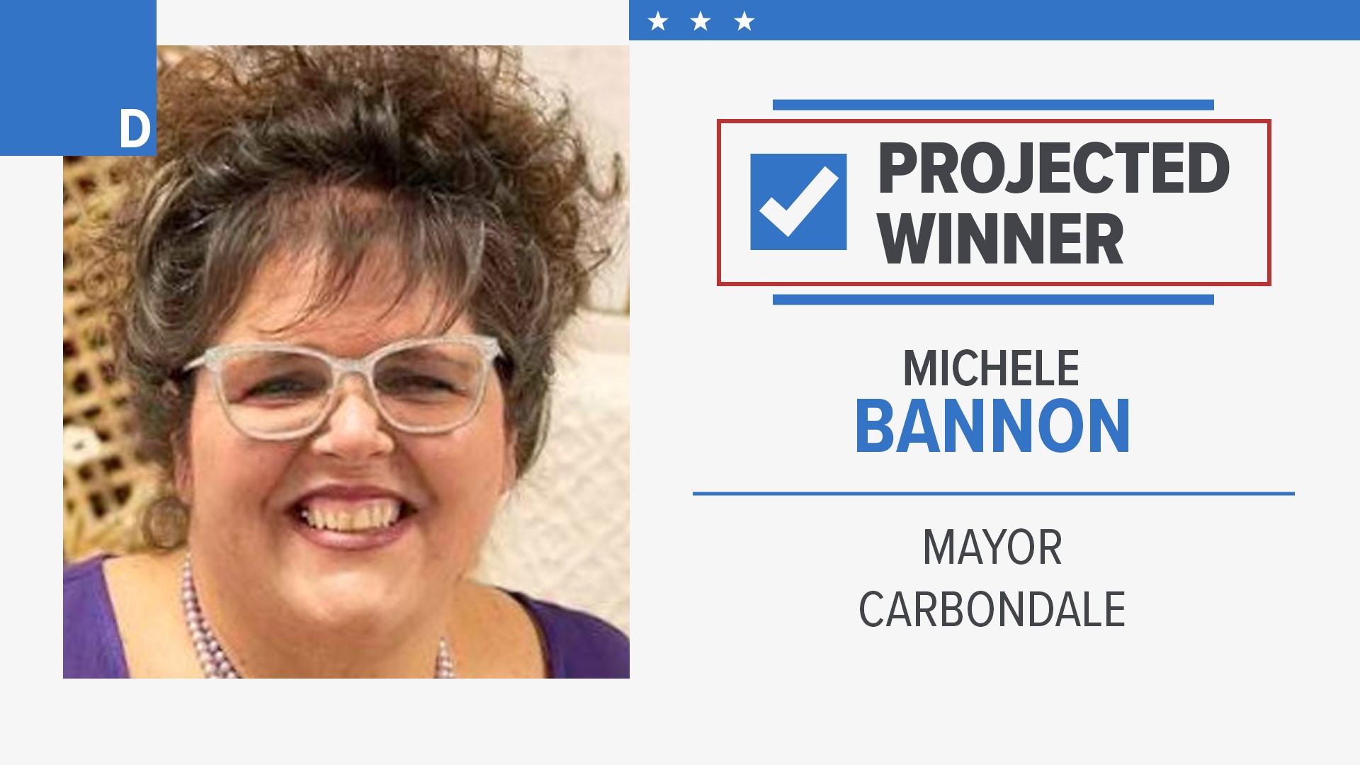 Michele Bannon projected winner for Carbondale Mayor