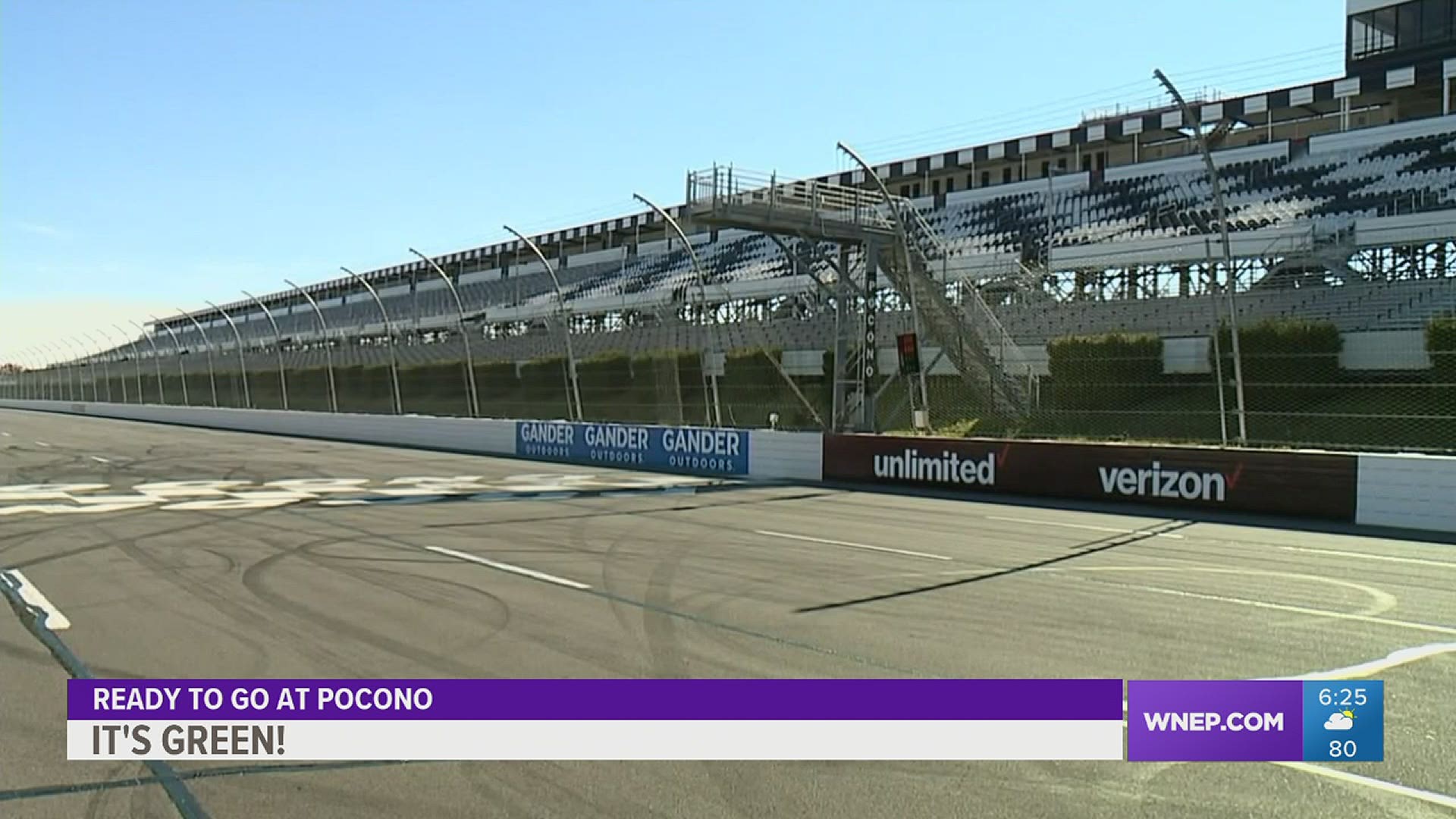 Pocono Raceway ready to race, without fans.  Five races in three days, at the end of the month.