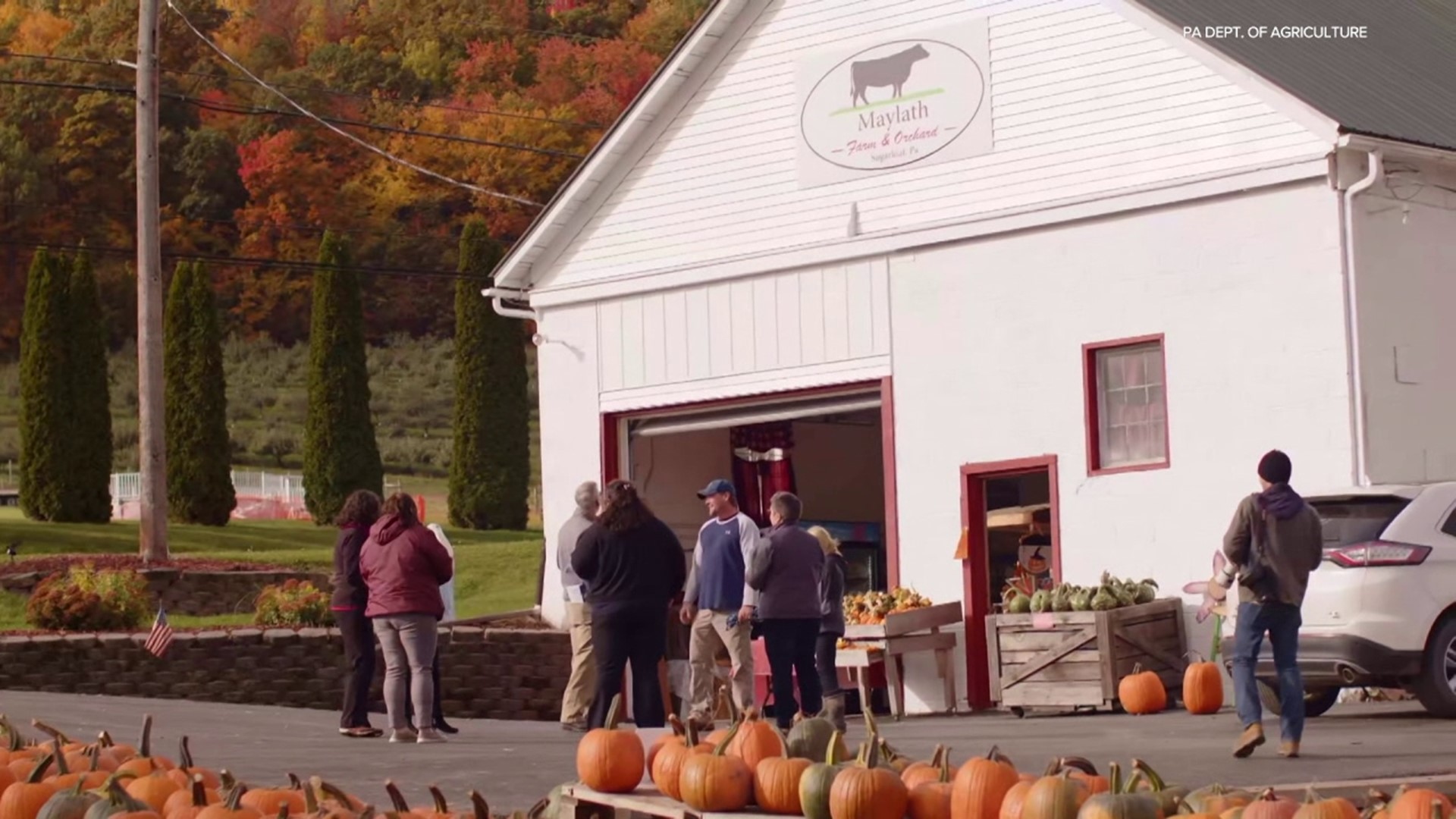 State officials visited a farm in Luzerne County Tuesday to promote Pennsylvania's newest fall industry, agri-tourism.