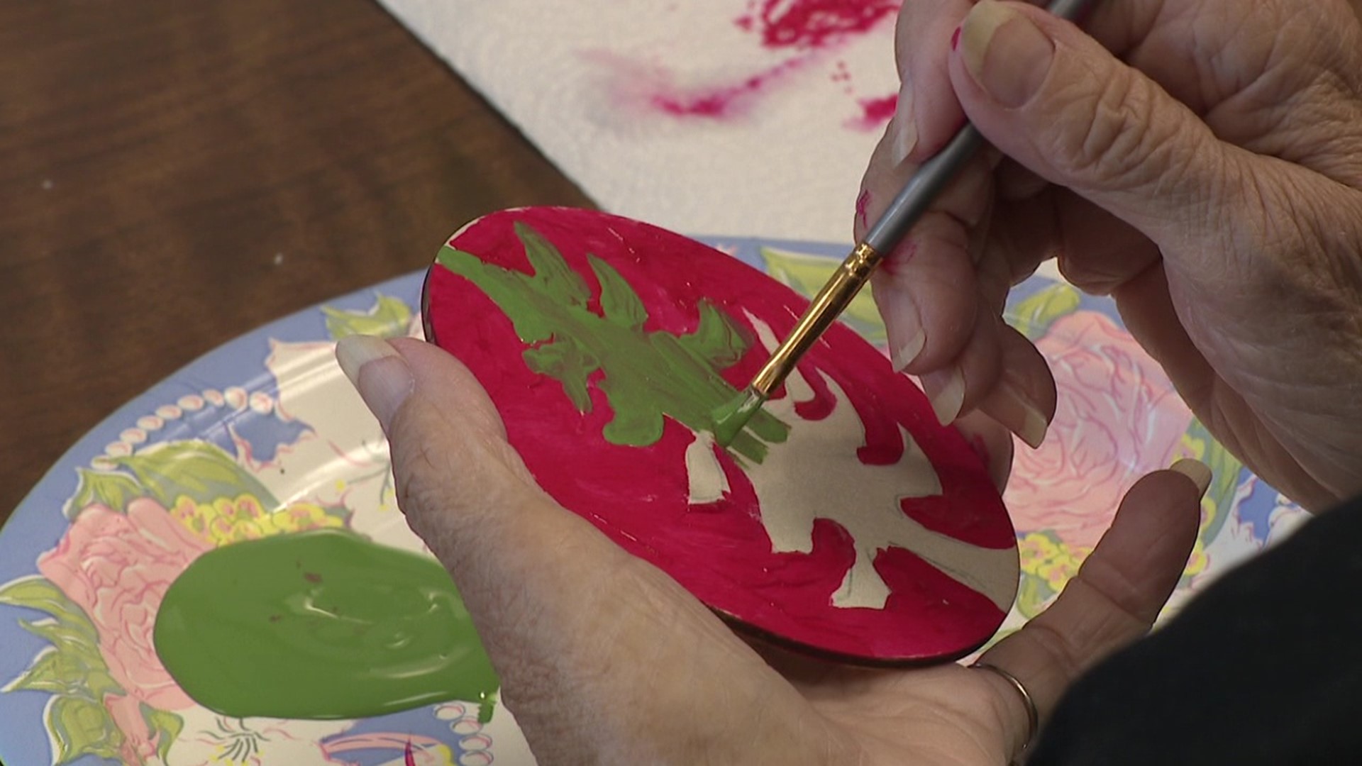 Seniors were in the holiday spirit, decorating ornaments. This was one of three events held in Lackawanna County. The ornaments will be on display in Harrisburg.