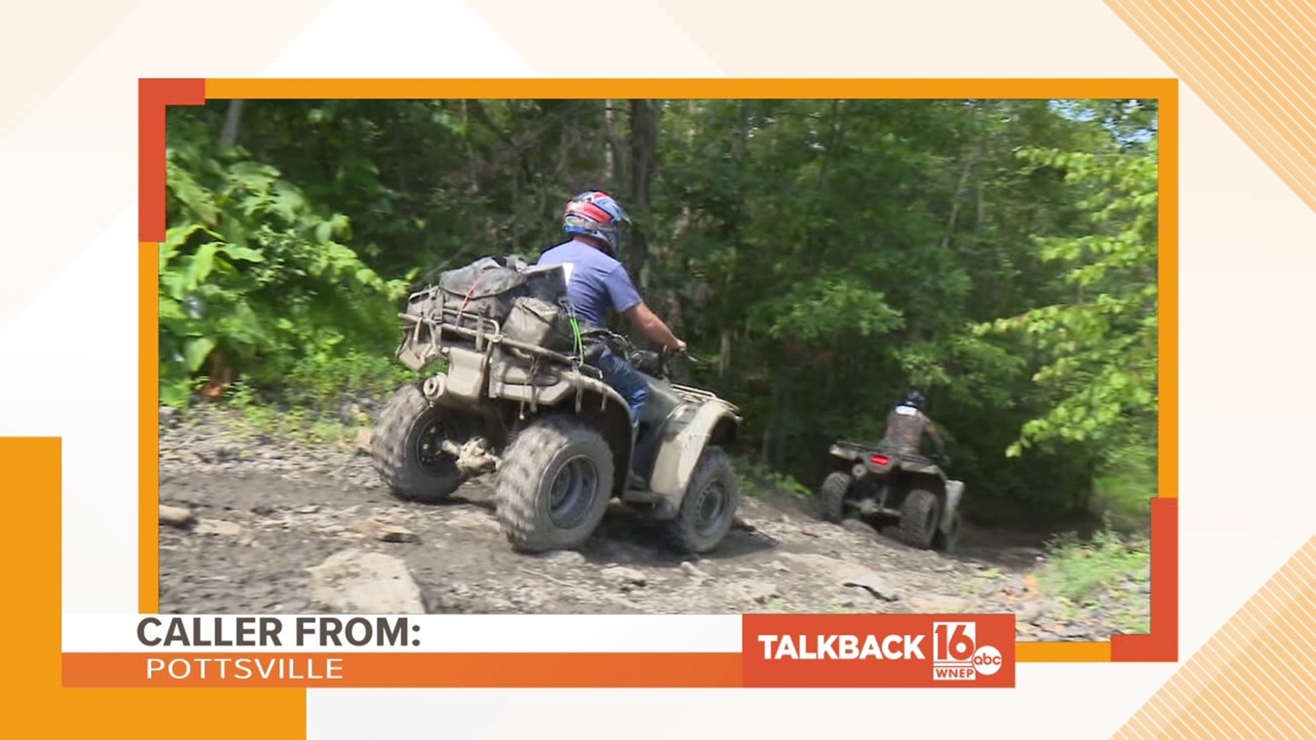 Callers are commenting on Joe Snedeker slander and opinions on ATVs being allowed on community roads.