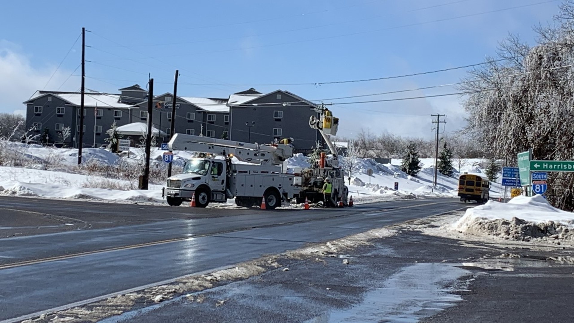 Ice on power lines has caused some outages throughout our area.