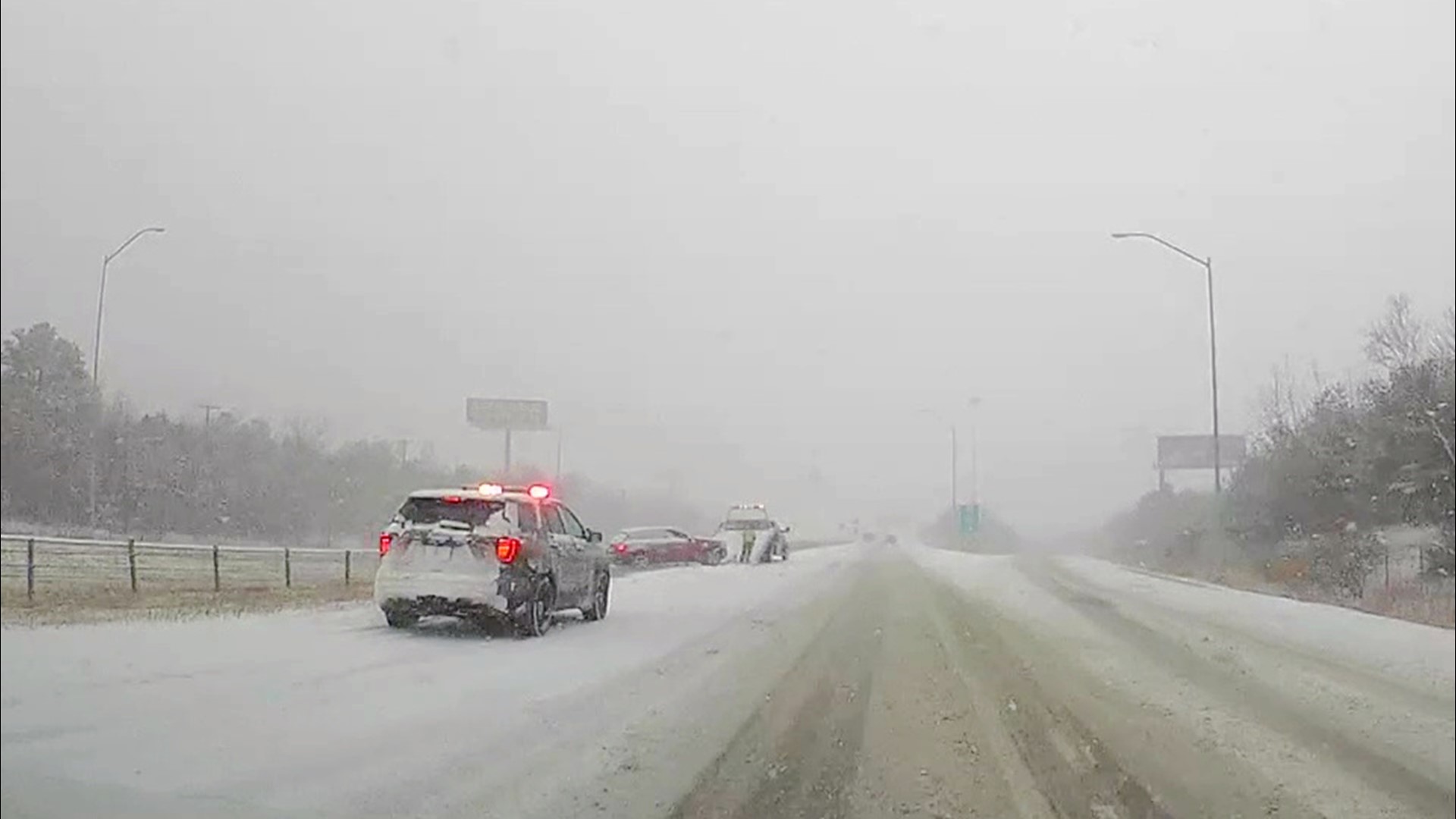 Some bands of heavy snow led to lots of travel troubles Wednesday morning.