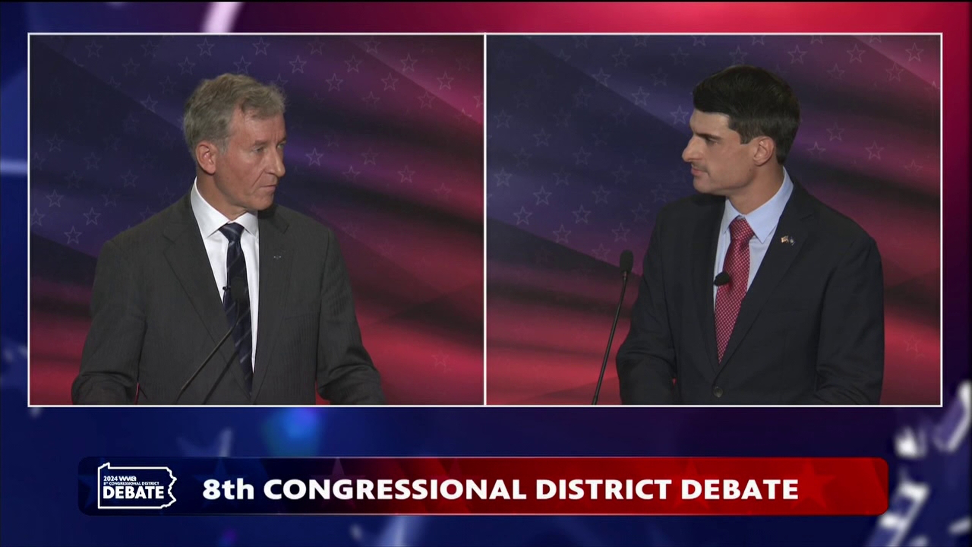 Rob Bresnahan and Matt Cartwright faced off on the debate stage in Luzerne County Tuesday night.