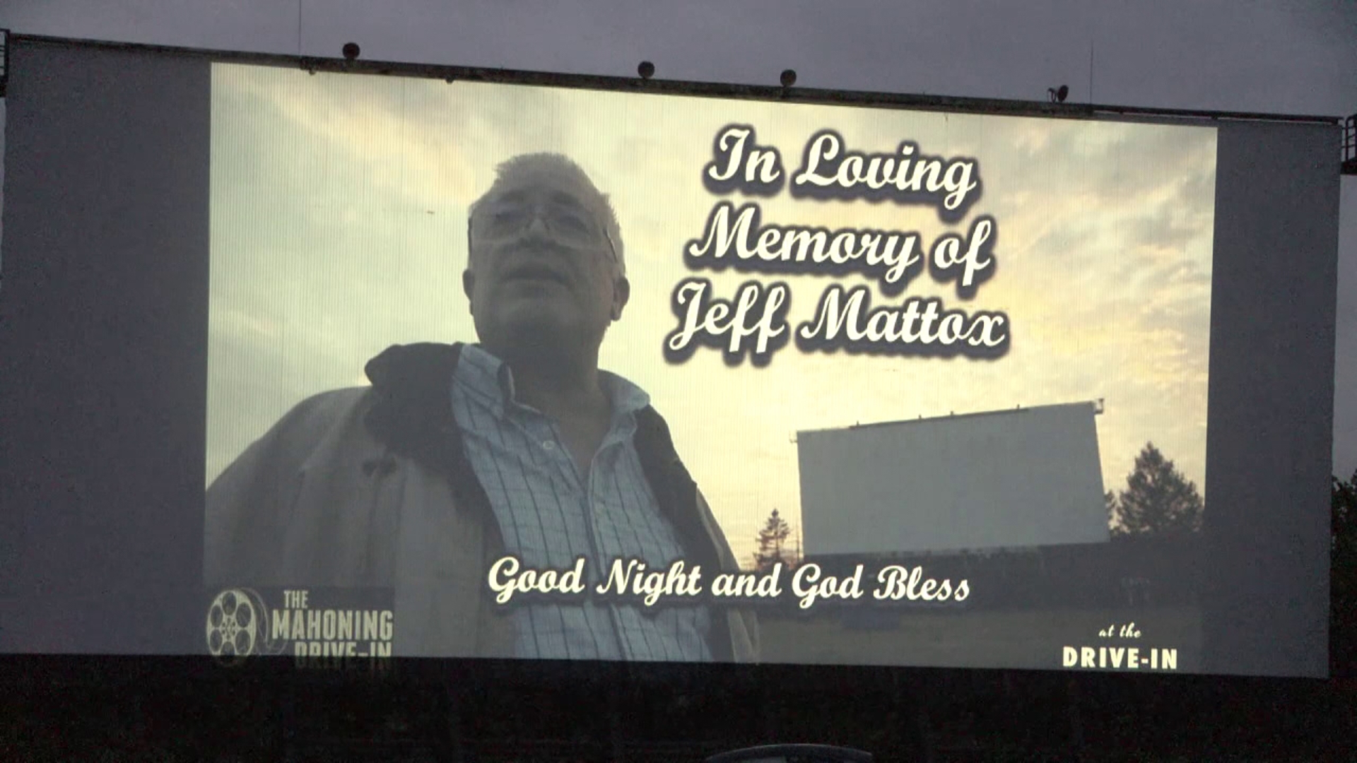 Movie fans drove hours for opening night at the Mahoning Drive-In Theater; it was the first showing after its most recent owner passed away suddenly.