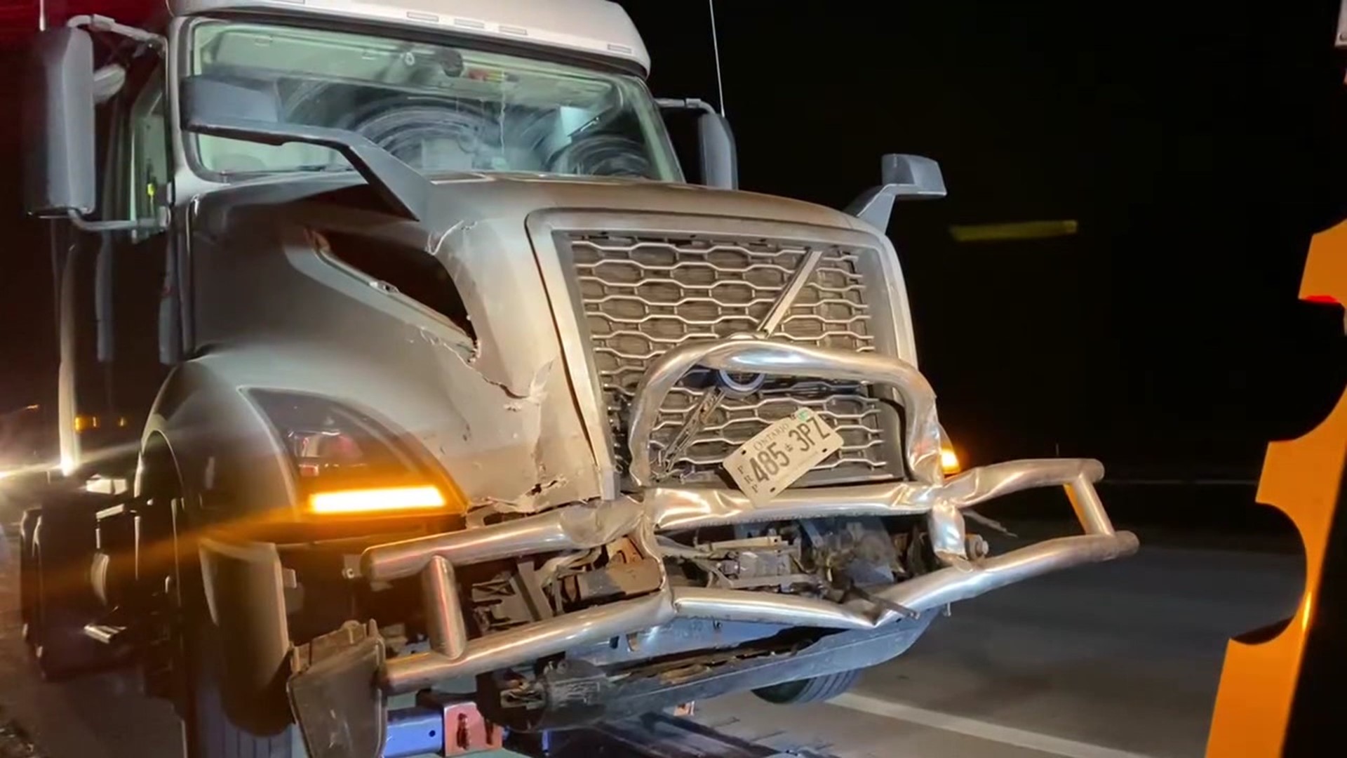 One person was flown to the hospital after a crash Sunday night on an interstate in Monroe County.