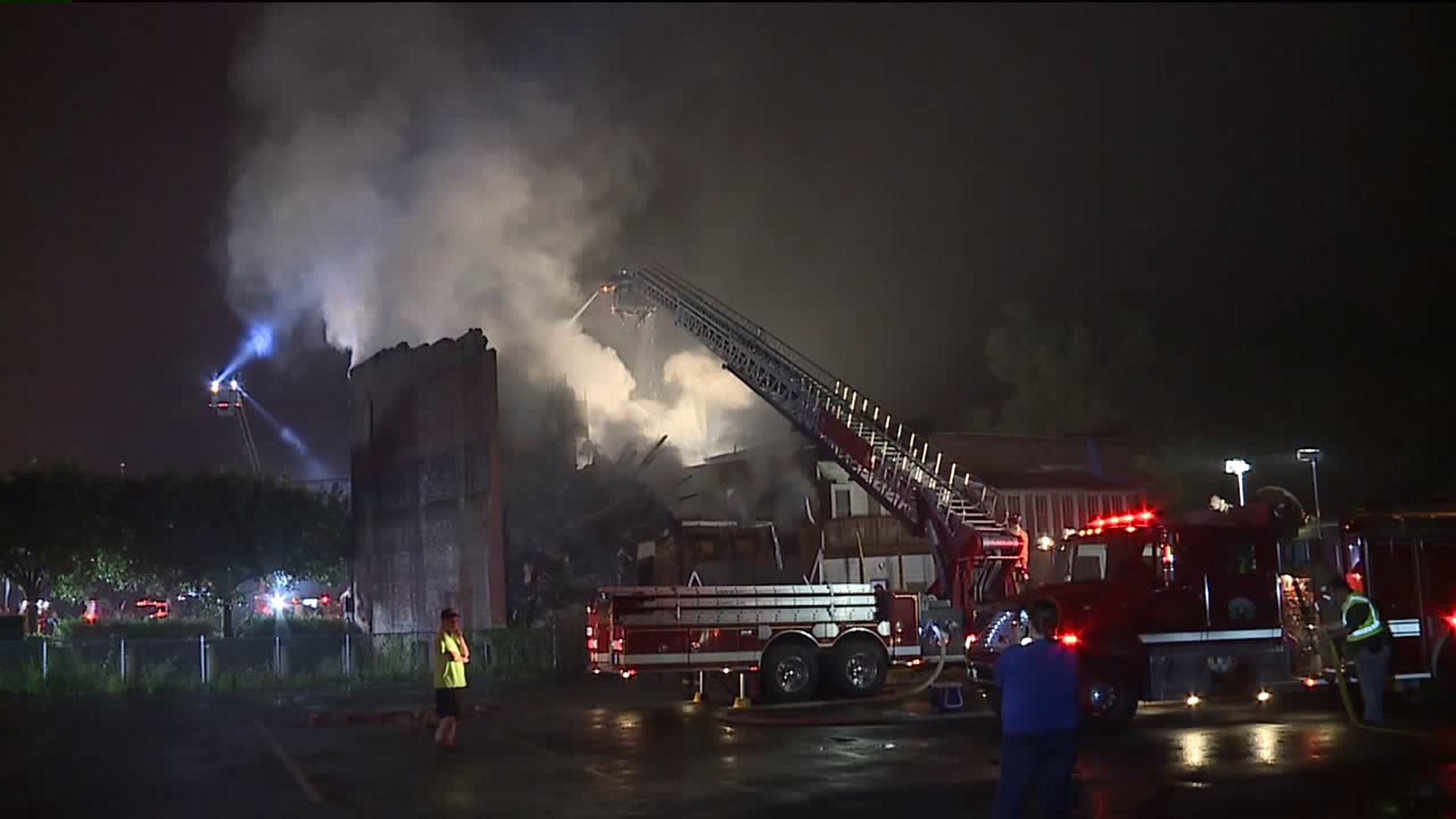 Firefighters Battle Flames in 100-year-old Building in Susquehanna County