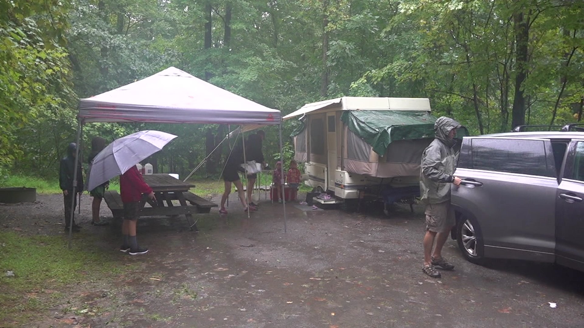 For some campers, spending their rainy Labor Day in the great outdoors meant more work than usual. Newswatch 16's Chelsea Strub explains.