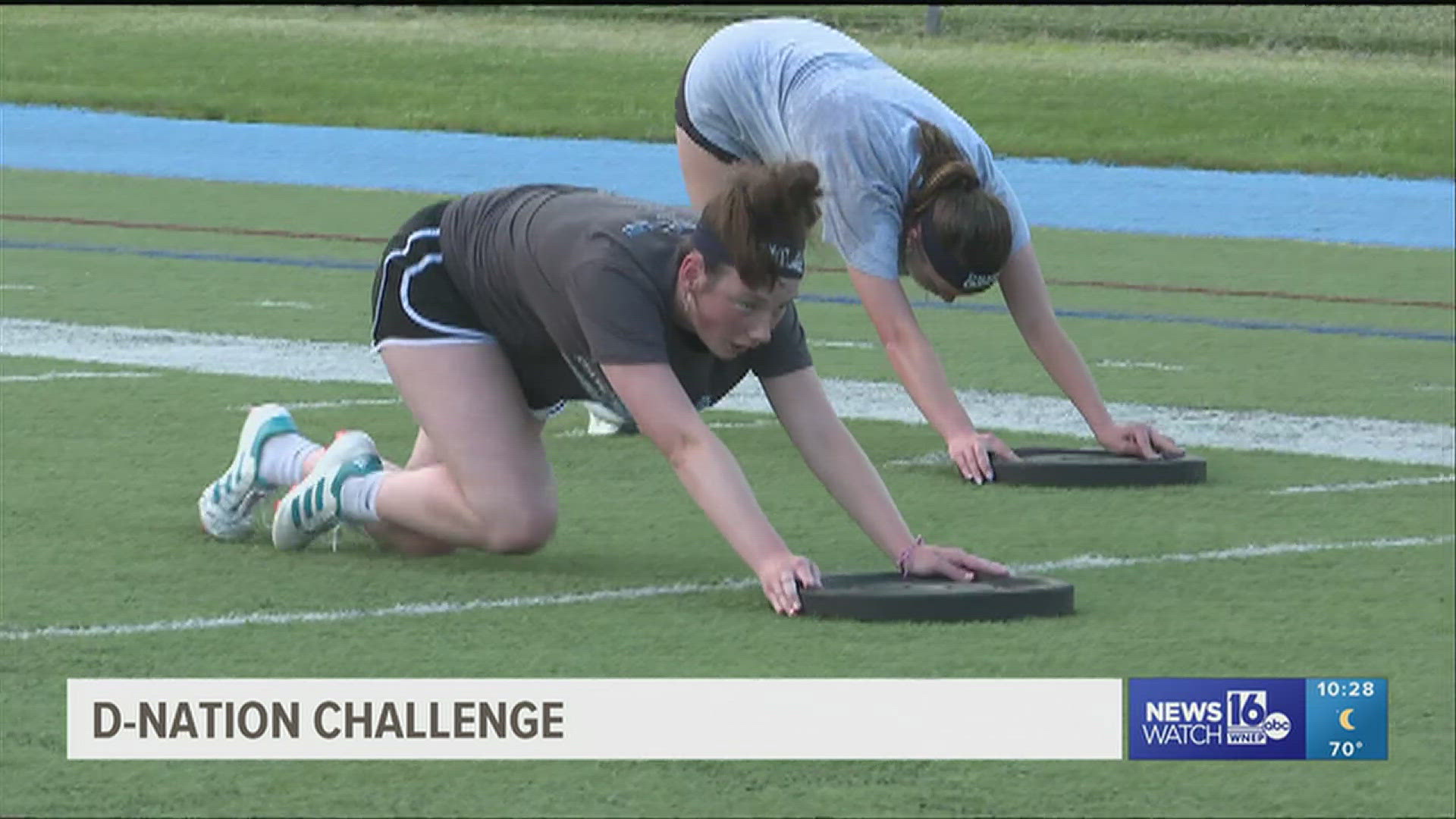 Teams of student athletes from different sports work together through a series of physically demanding events