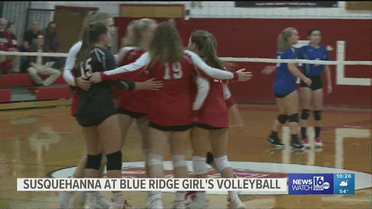 Blue Ridge Sweeps The Girl's Volleyball Match 3-0 Over Susquehanna