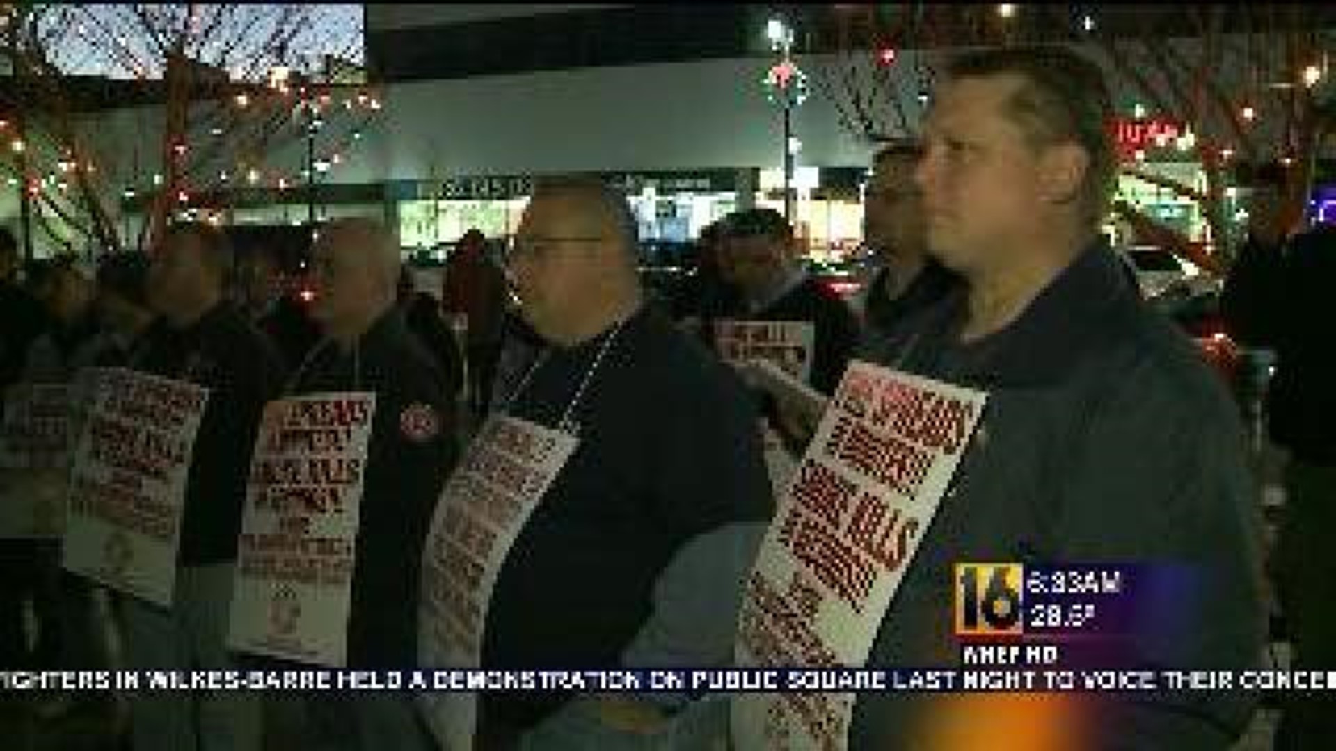 Firefighters Protest Layoffs