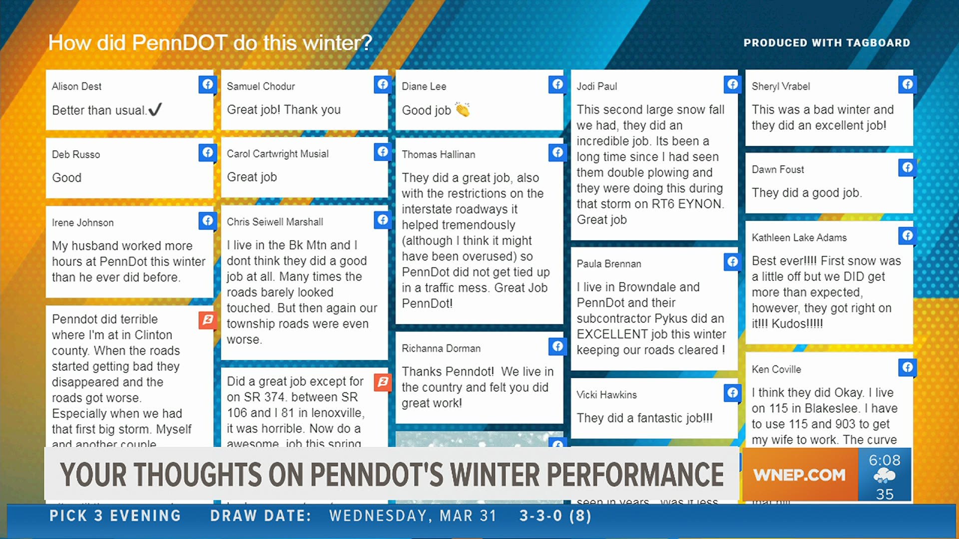 Many of you also sounded off about PennDOT’s performance. Newswatch 16’s Ryan Leckey shared some of your posts on social media and text messages you sent our way.