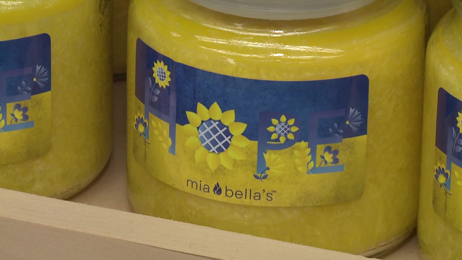 Scent-Sations in Wilkes-Barre is joining the effort to help people in Ukraine with a sunflower scented candle.