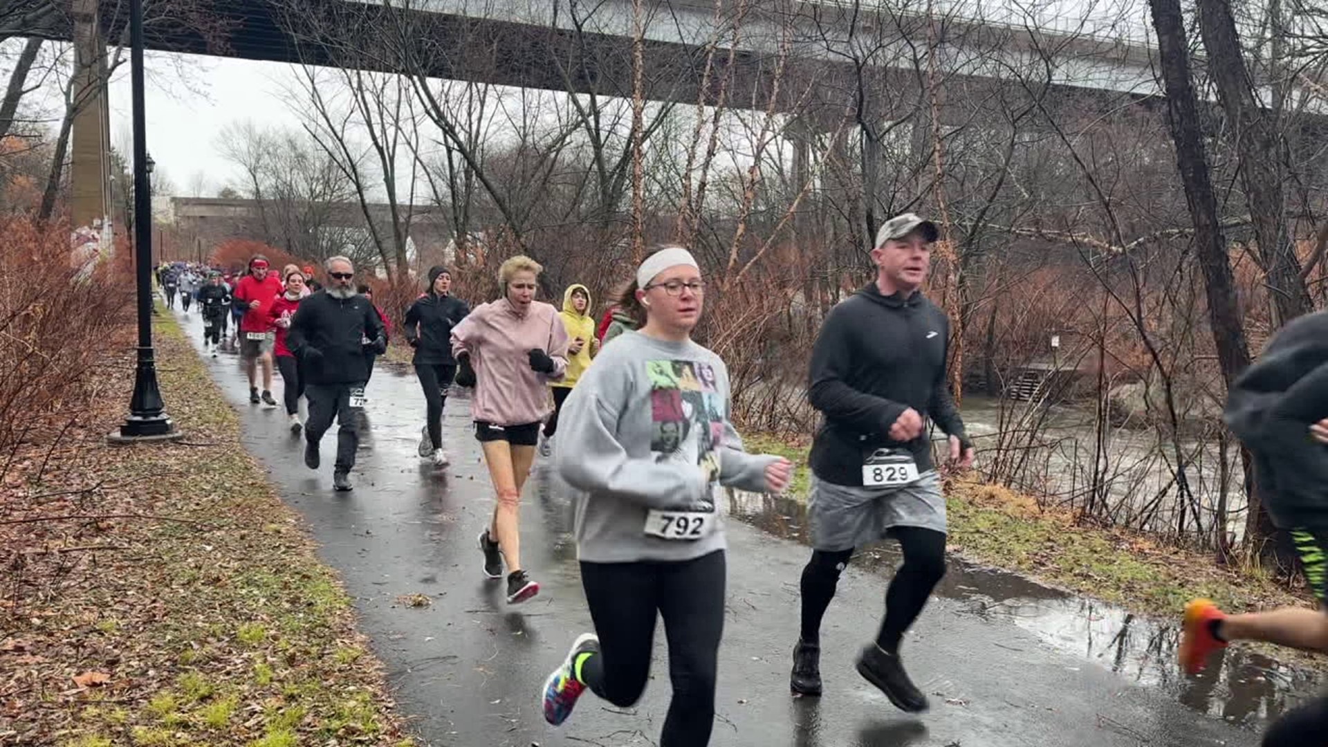 Hundreds of runners came together for a good cause Saturday morning to take part in the annual Shiver by the River races.