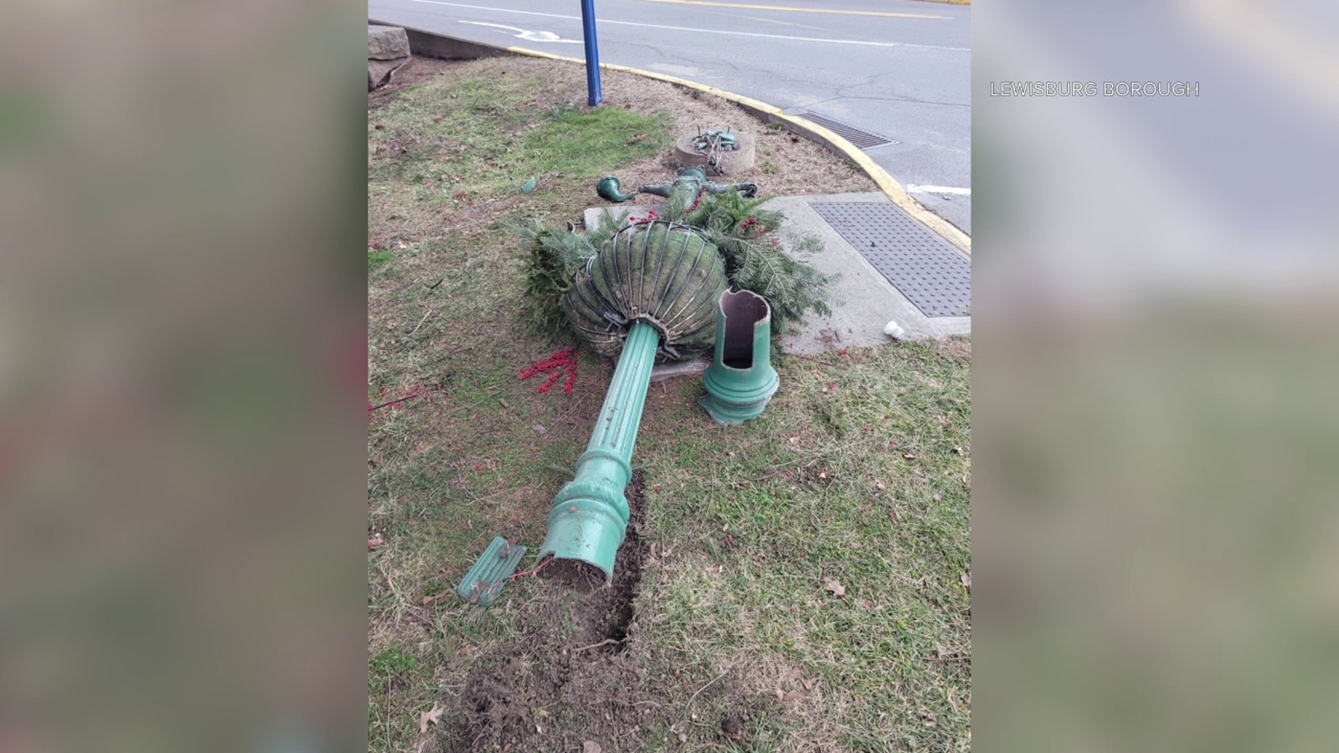 The crash that destroyed the historic street light happened last Saturday at the corner of North Water and Market Streets.