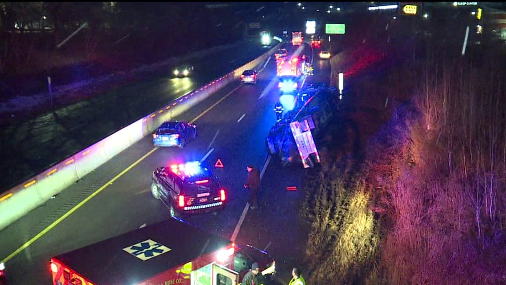 Truck rollover tied up traffic in Lackawanna County