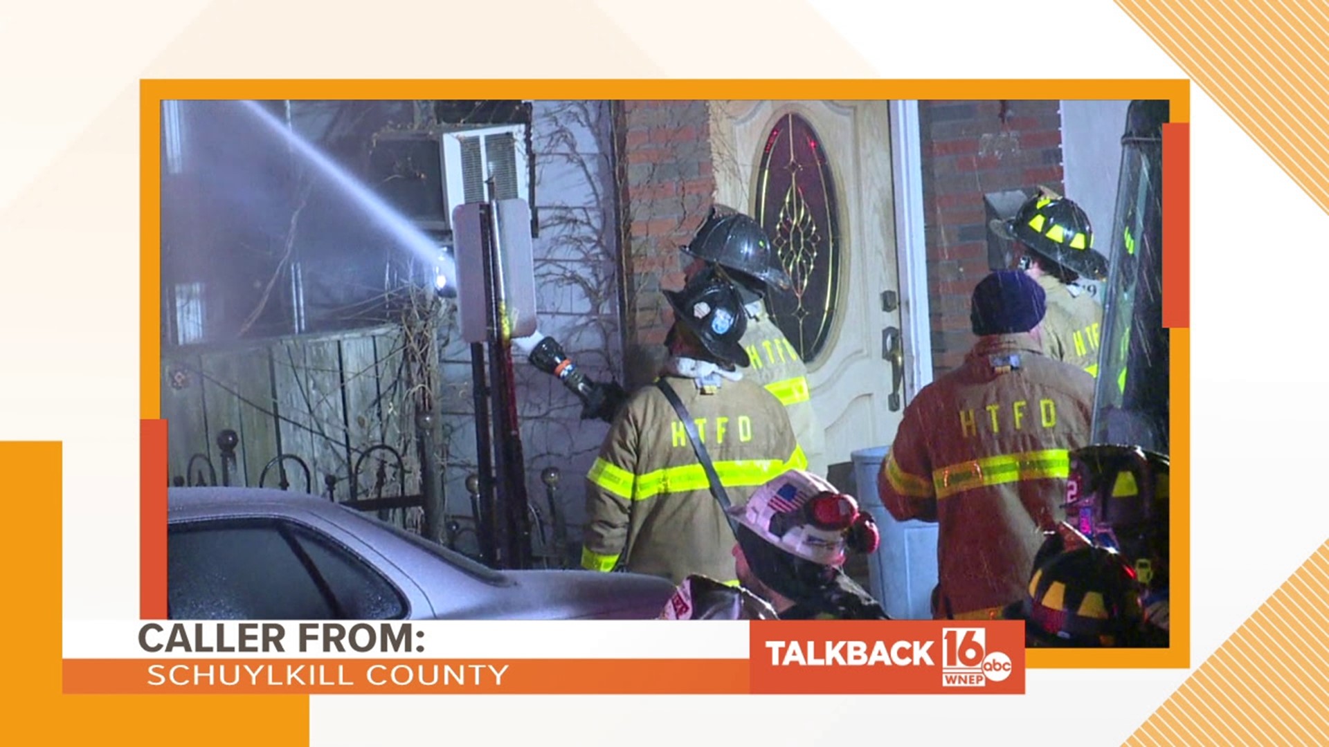 Callers are thanking first responders for braving the elements to fight fire in this Talkback 16.