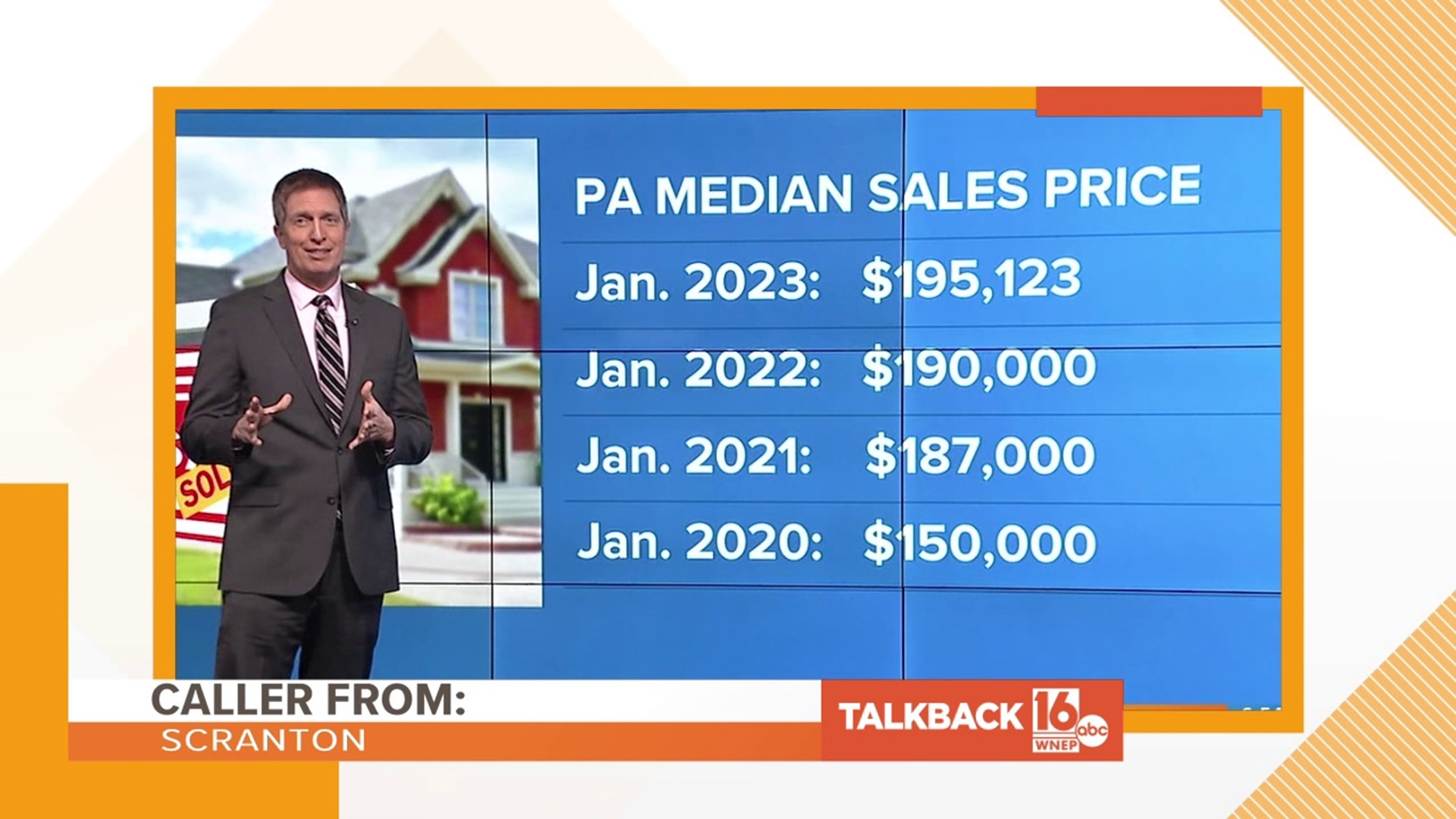 A caller from Scranton is commenting on Jon's charts in Newswatch 16 This Morning.