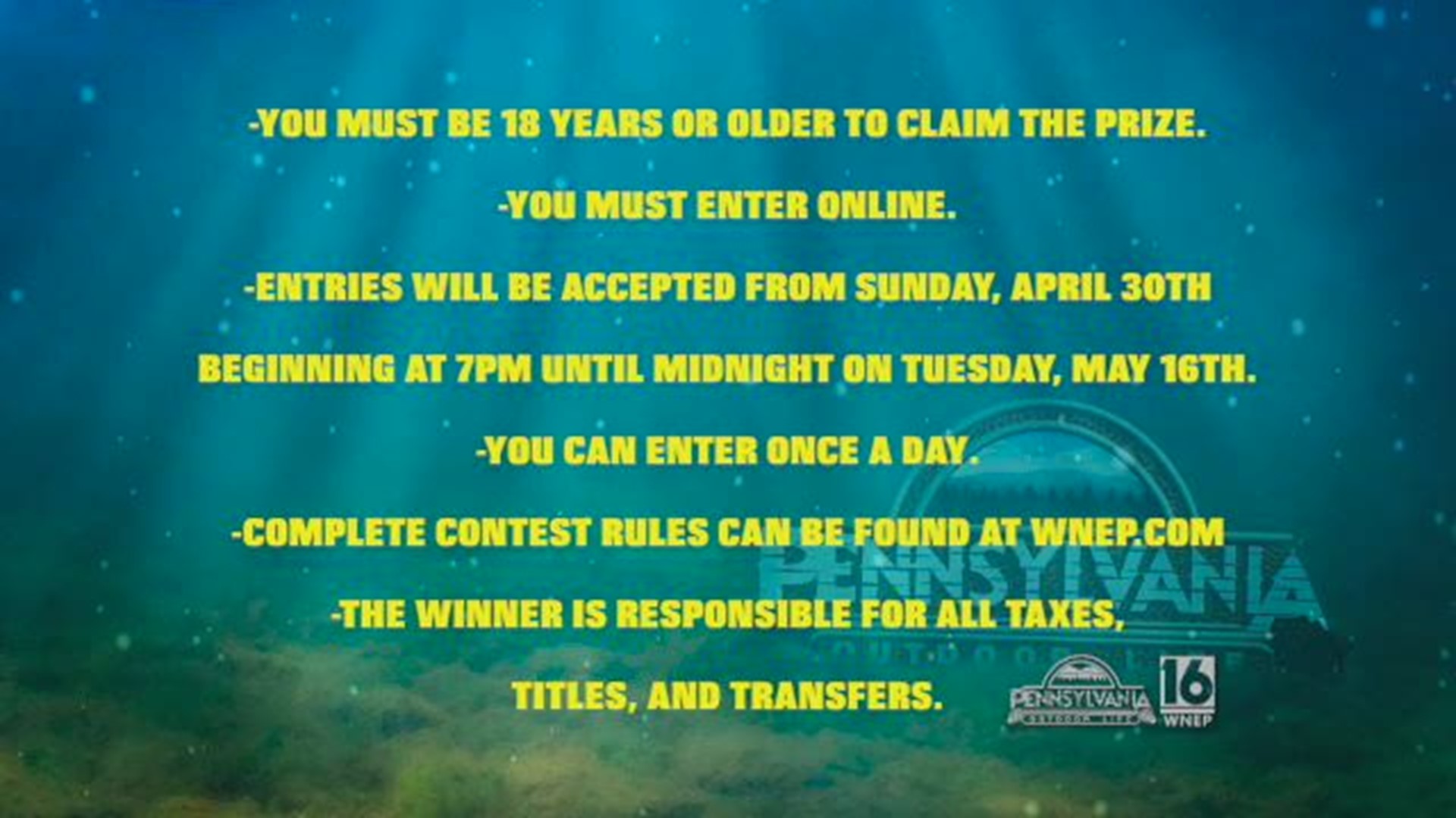 Hall's Fishing Frenzy Contest Rules