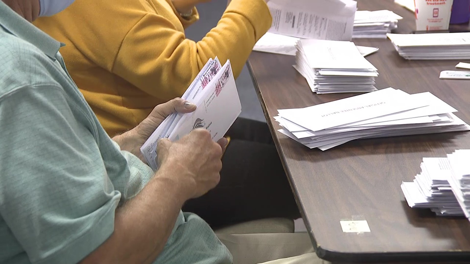 Election officials in Northumberland County expect to have their mail-in ballots counted Tuesday night.