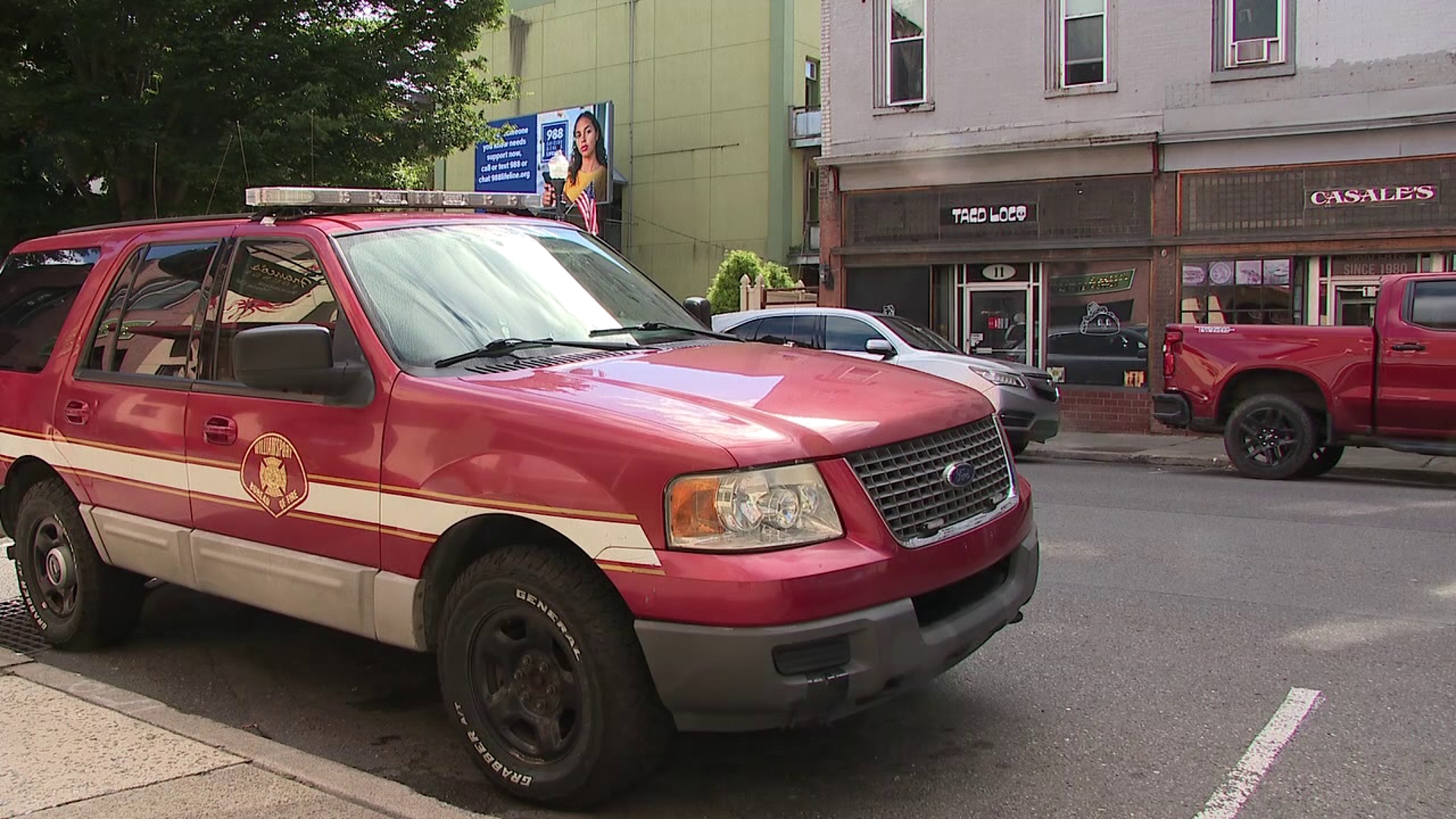 A fire started in the early morning, spreading to two businesses in Williamsport.