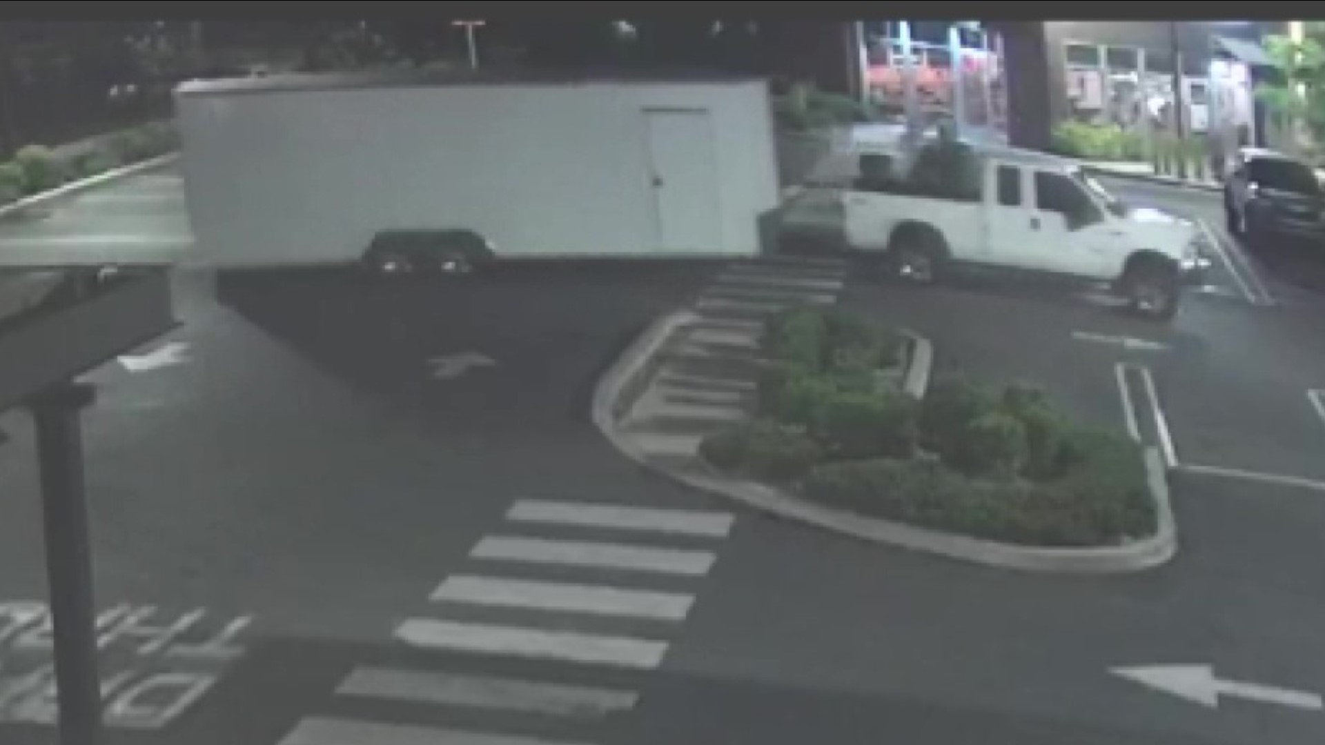 Surveillance video shows the suspect came earlier that night to scope it out before coming back to steal it.