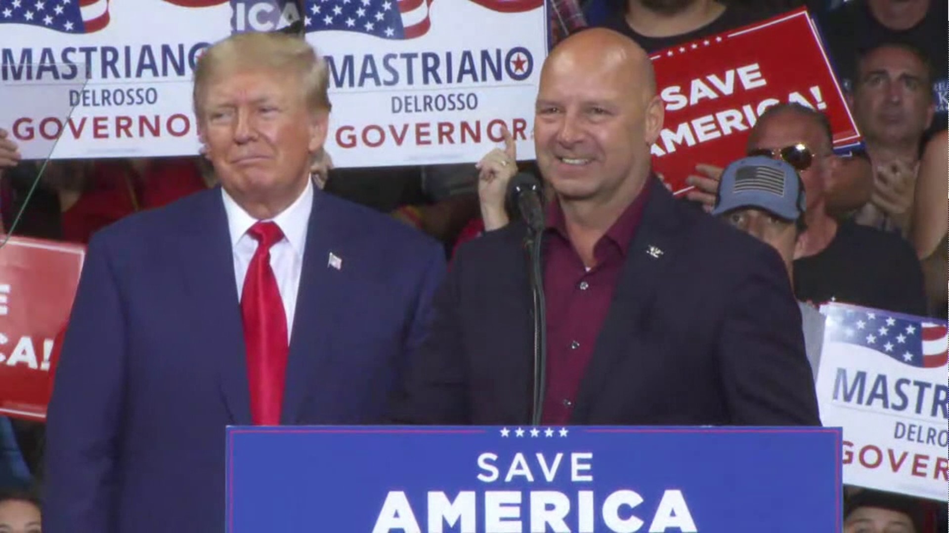 Former President Trump endorsed gubernatorial candidate Doug Mastriano Saturday night.