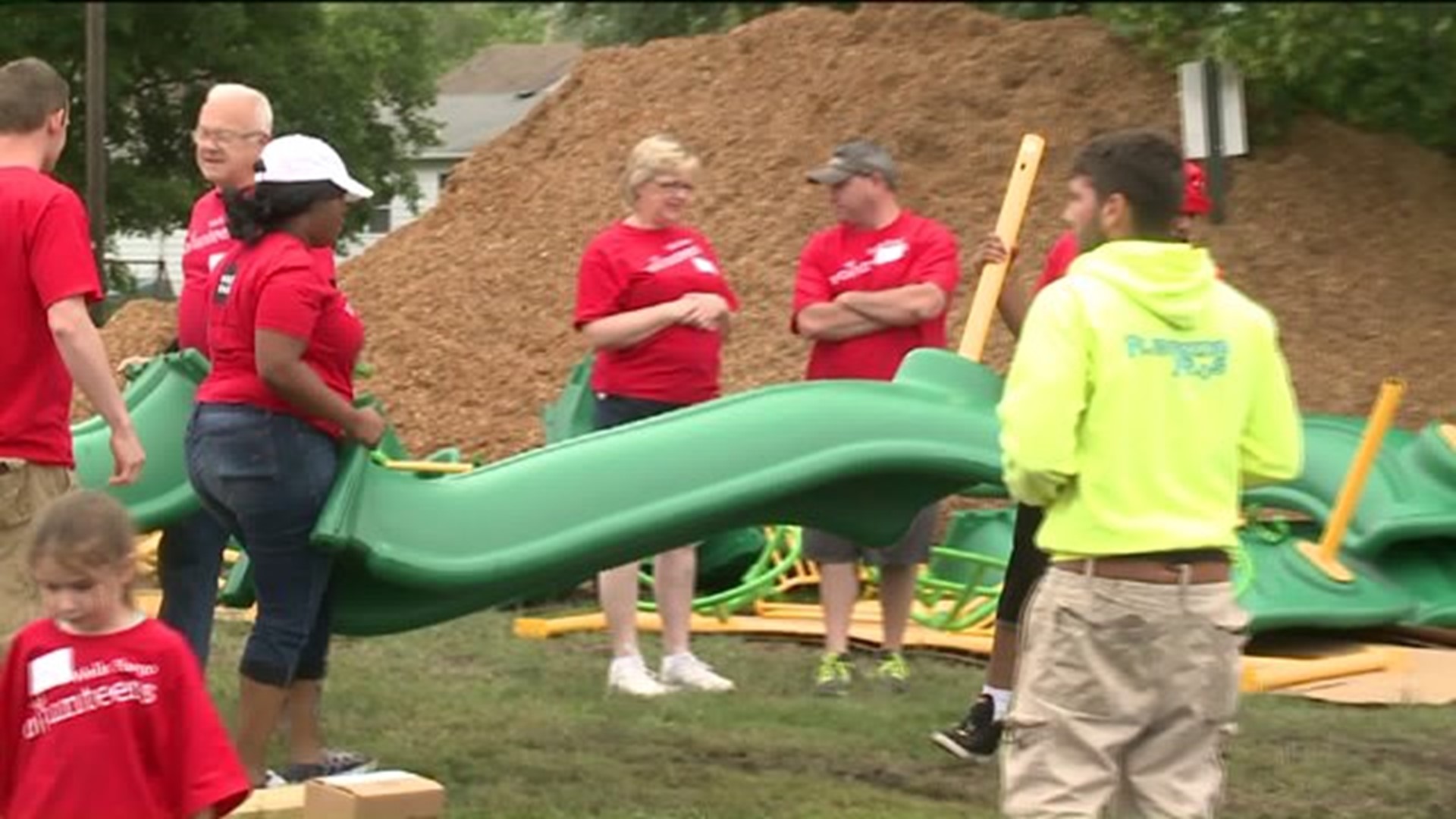 Volunteers Help Build Up Wilkes-Barre Park