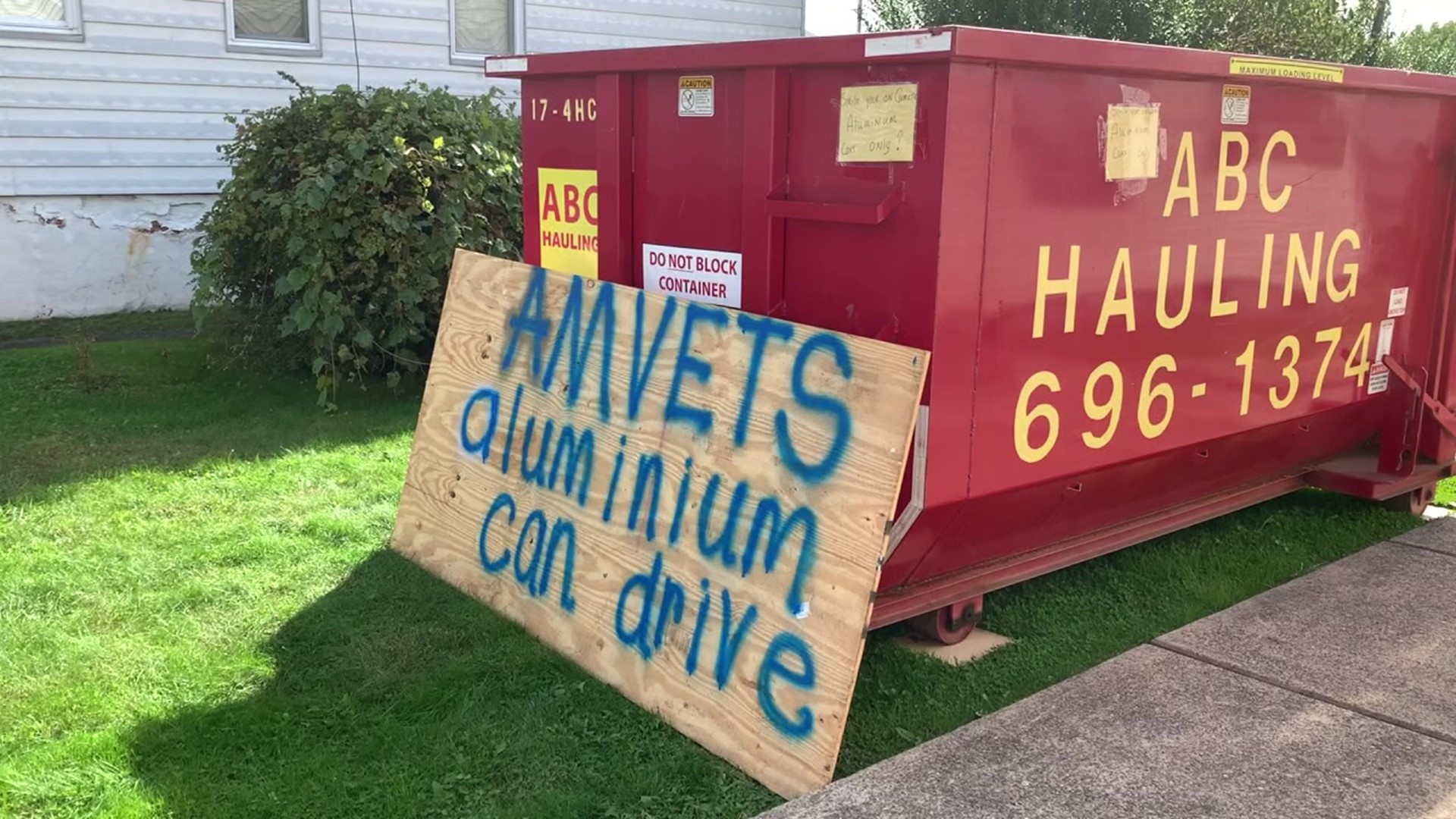 If you have aluminum cans sitting in your recycling bin, one group in Luzerne County is asking that you send the cans their way to help raise money for veterans.