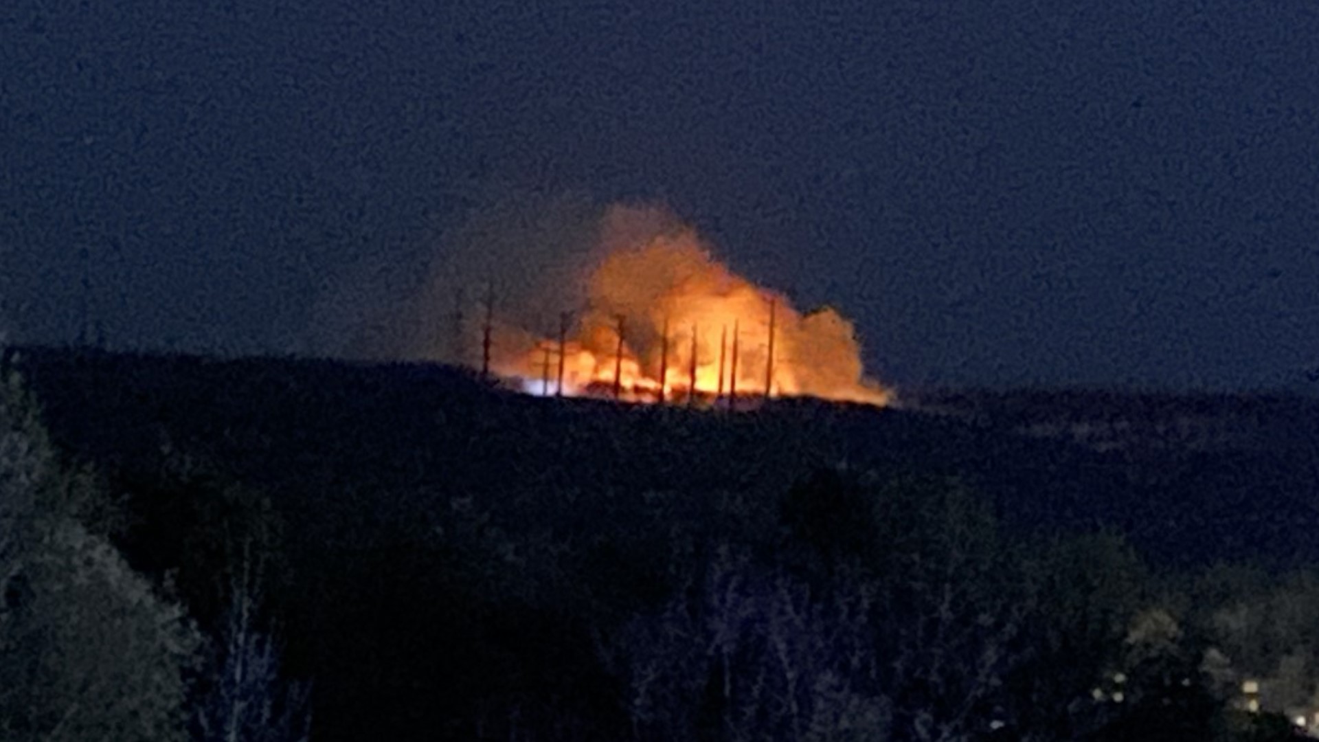 Flames were seen for miles this morning in Lackawanna County