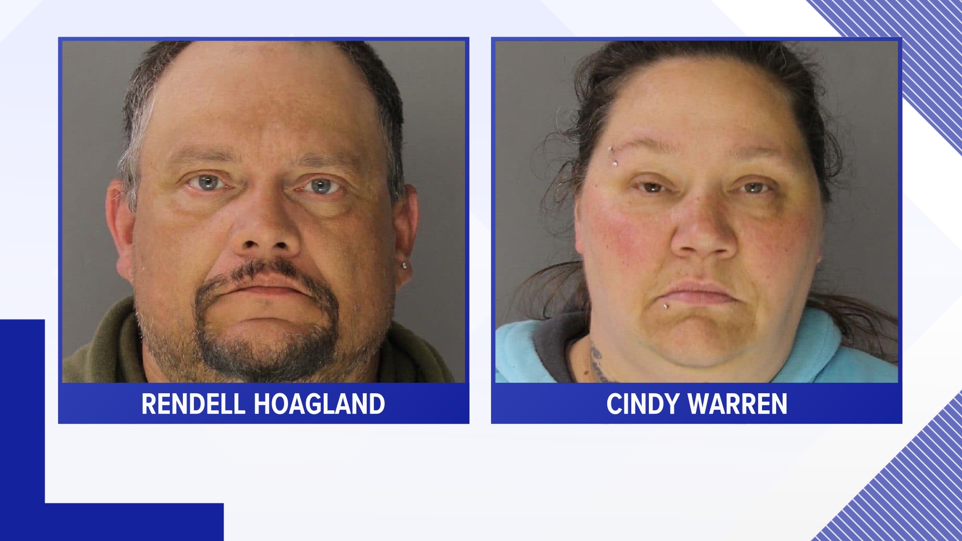 Rendell Hoagland and Cindy Warren, formerly of Monroe County, face charges after the death of Malinda Hoagland.