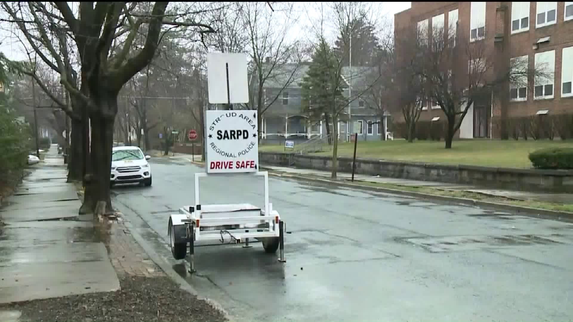 Speed Radar Placed On Residential Road in Stroudsburg