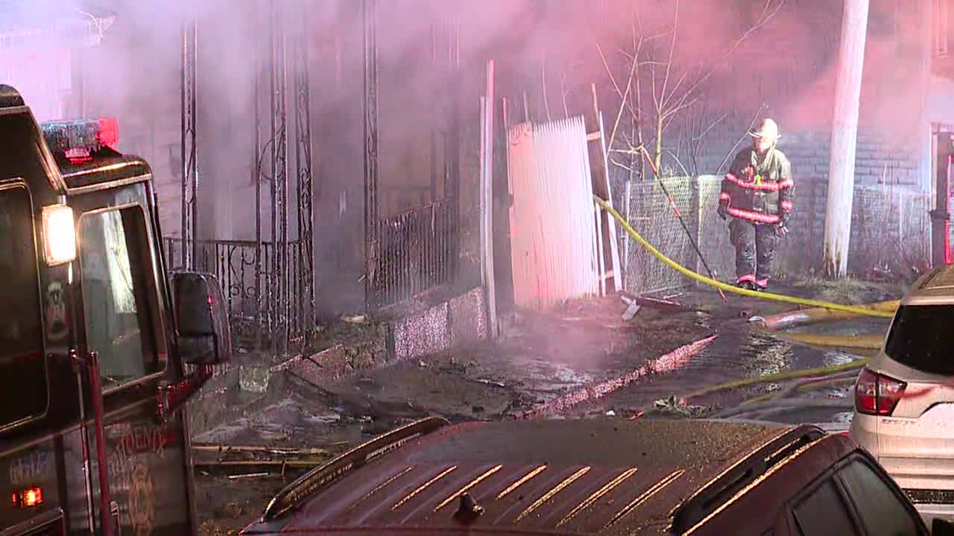 Several homes were damaged in a fire in Shenandoah early Thursday morning.
