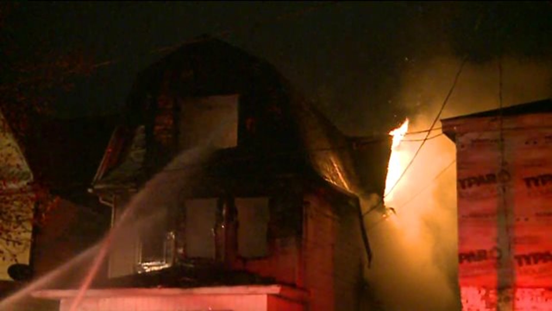 Back of Home Collapses During Fire in Wilkes-Barre